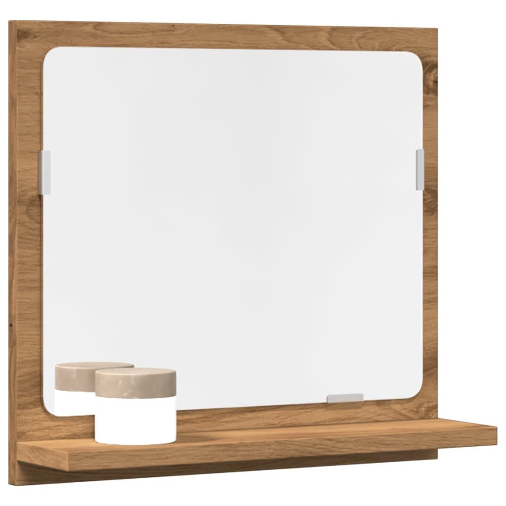 vidaXL Spiegelschrank 40 x 11 x 37 cm Badspiegel mit Ablage Artisan-Eiche 40x11x37 cm Spanpl
