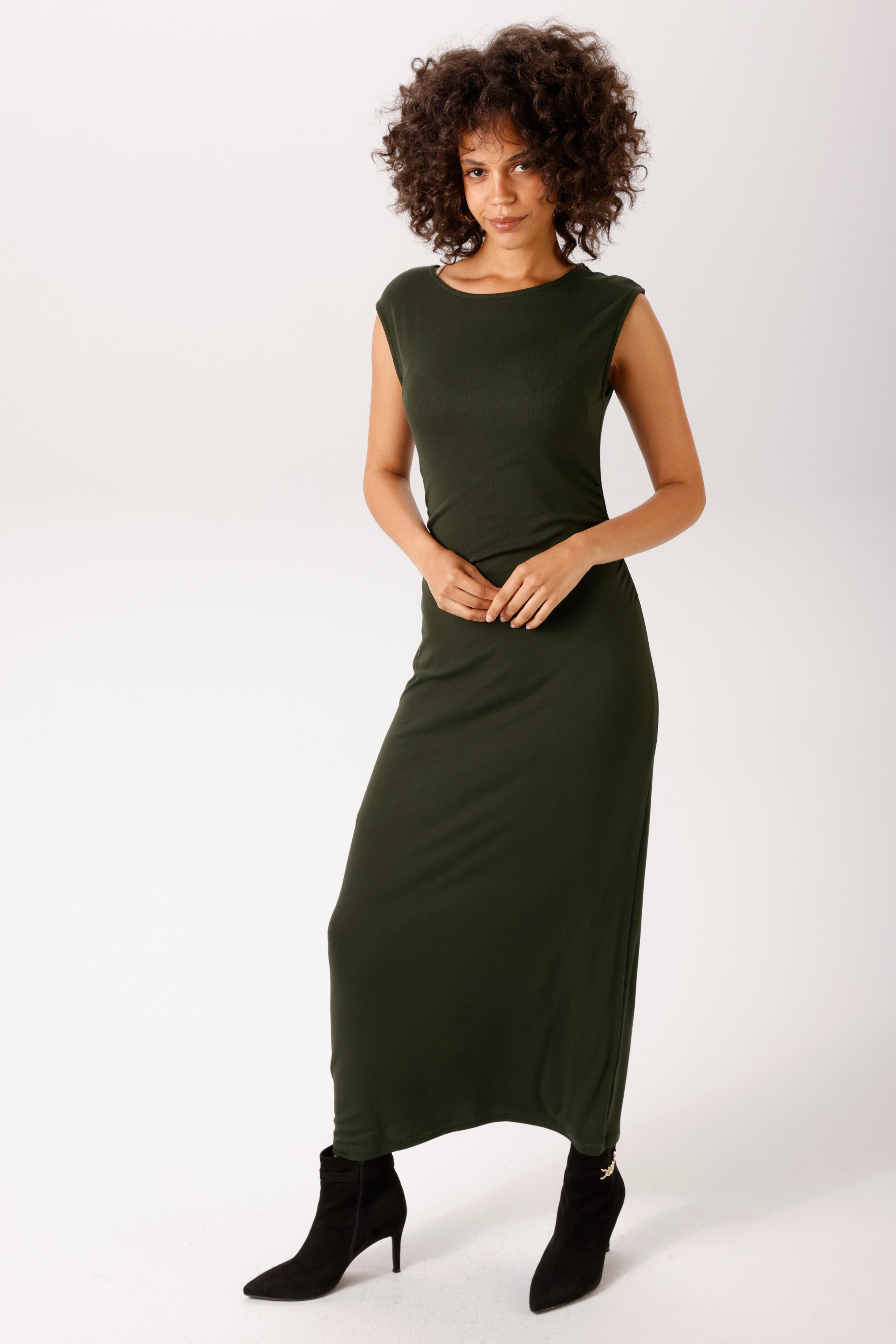 Aniston CASUAL Maxikleid mit Raffungen in der Taillennaht - NEUE KOLLEKTION
