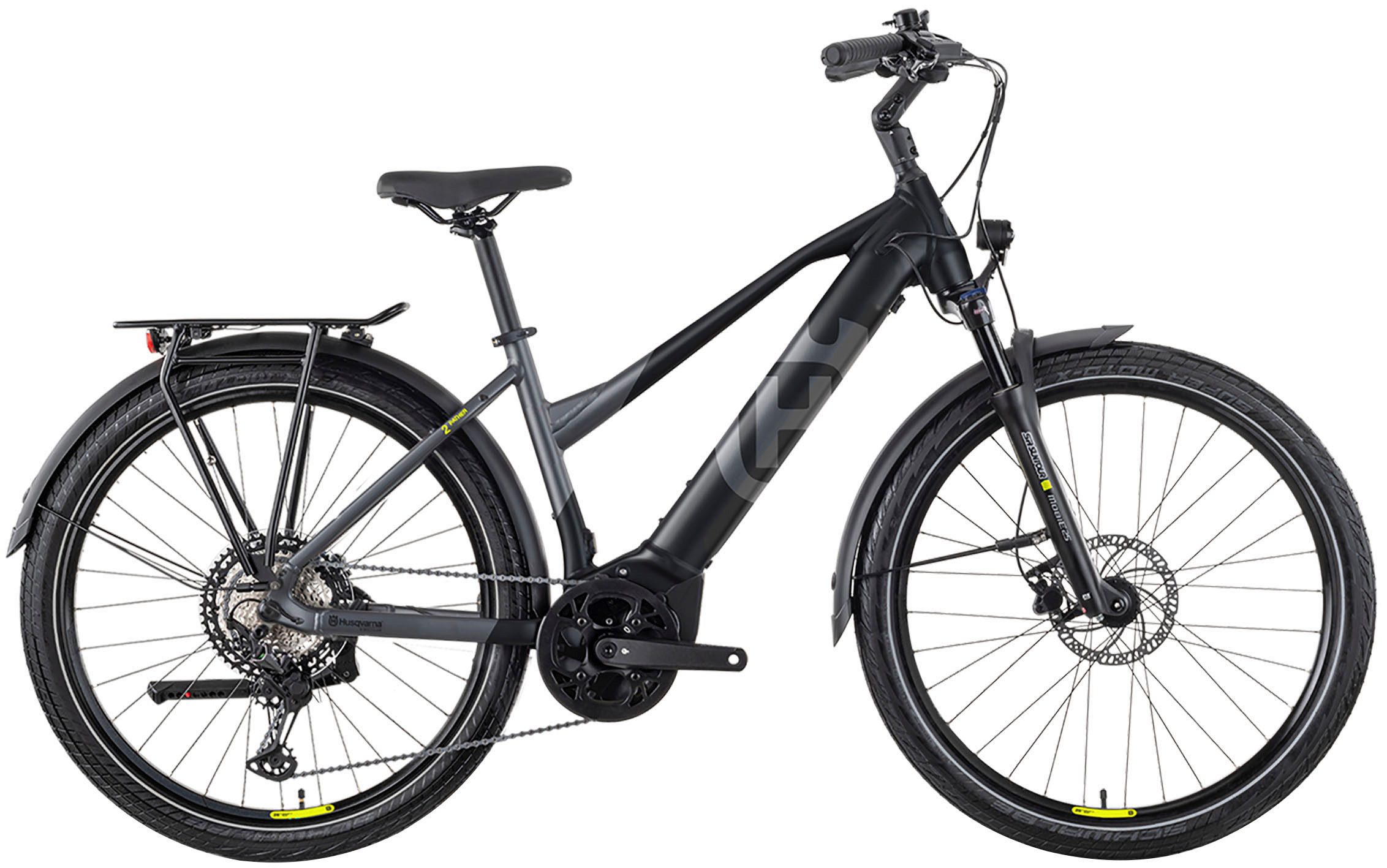 Husqvarna E-BICYCLES E-Bike E-Trekkingbike Pather 2 Damen, 11 Gang Tektro RD-M550 Schaltwerk, Kettenschaltung, Mittelmotor, 630 Wh Akku, Abnehmen mit einem Handgriff, Pedelec