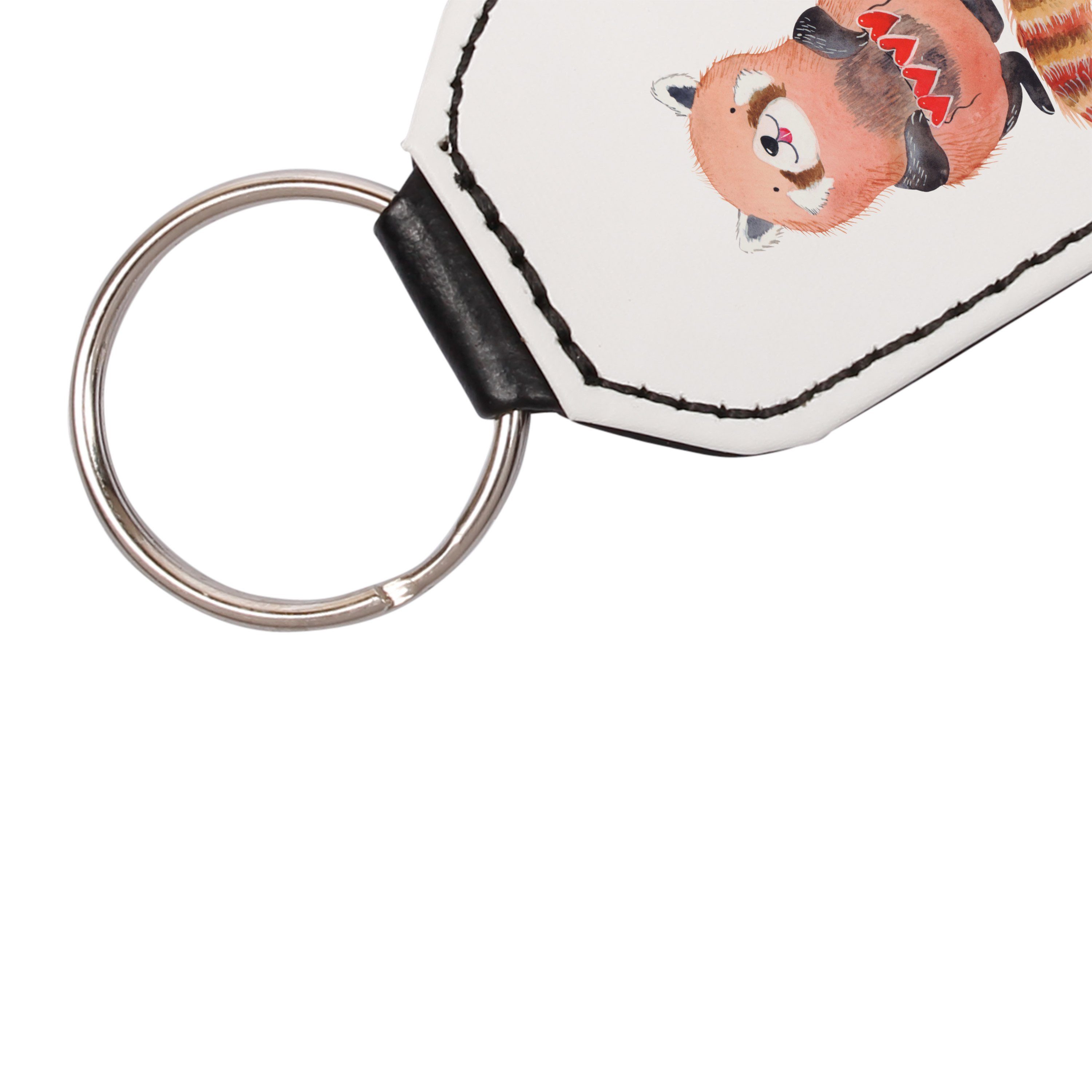Mr. & Mrs. Laune, (1-tlg) Geschenk, Panda Gute Schlüsselanhänger, - Taschen - Panda Weiß Schlüsselanhänger Roter