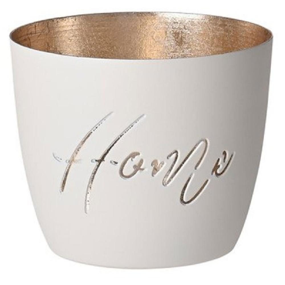 Giftcompany Kerzenhalter Windlicht Madras Home Weiß Gold