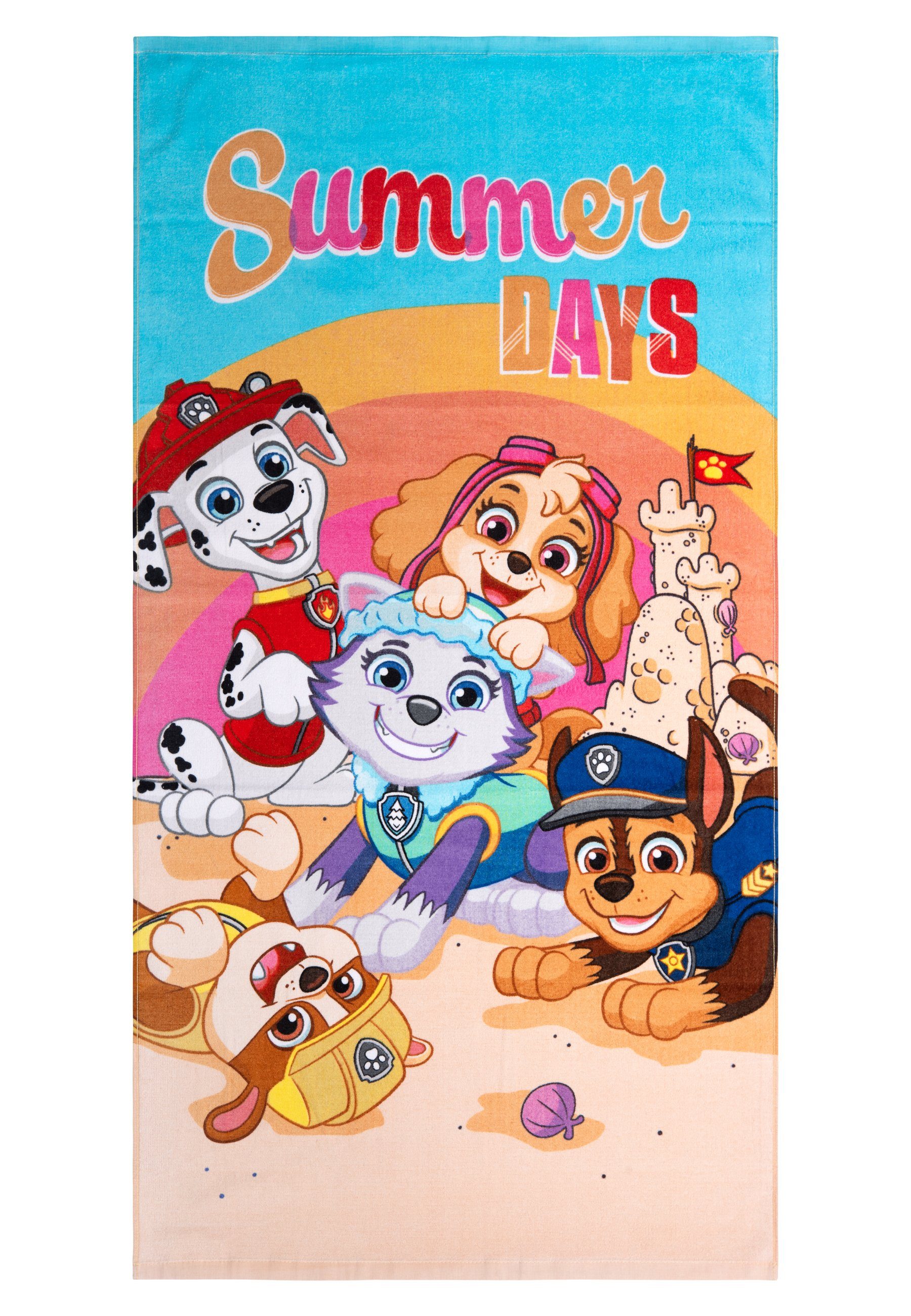 United Labels® Strandtücher Paw Patrol - Summer Days - Badetuch, 140 x 70 cm