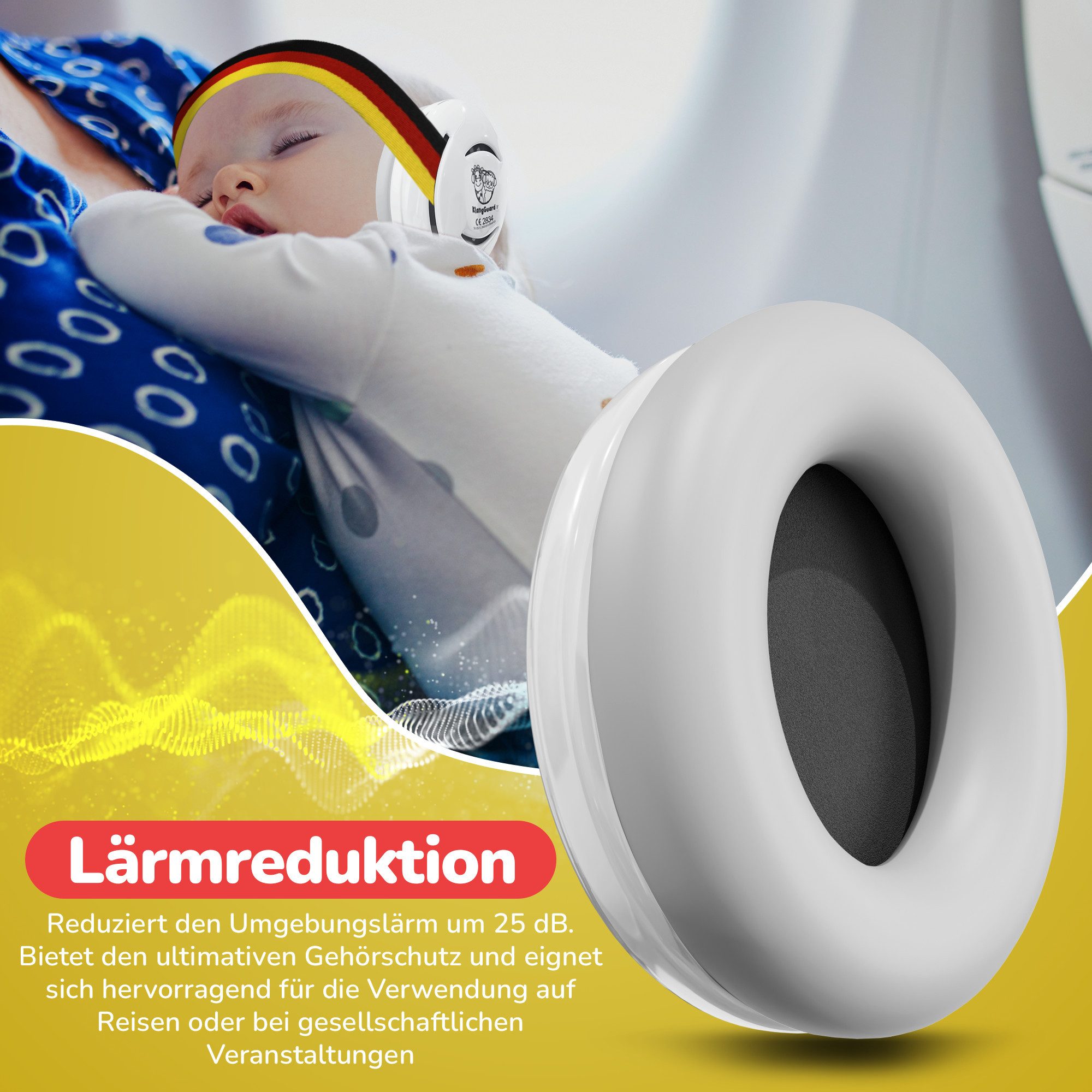 KLANG GUARD Kapselgehörschutz Mini® für Babys und Kleinkinder - Fan Edition - Gehörschutz Baby – Bild 4 von 5