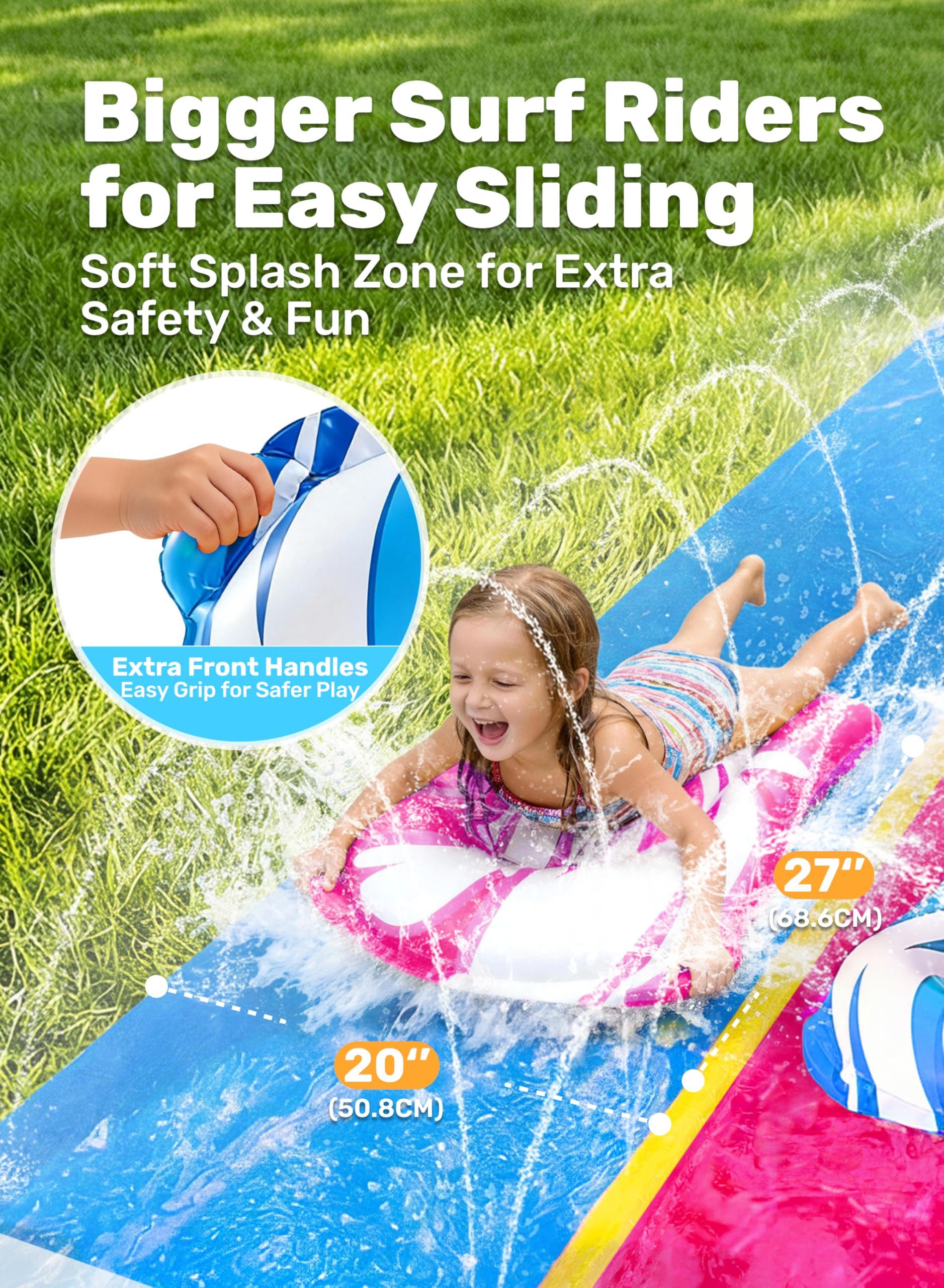 JOYIN Wasserrutsche JOYIN 685.8cm Wasserrutsche & 2 Boards, lang, schwer, für Kinder
