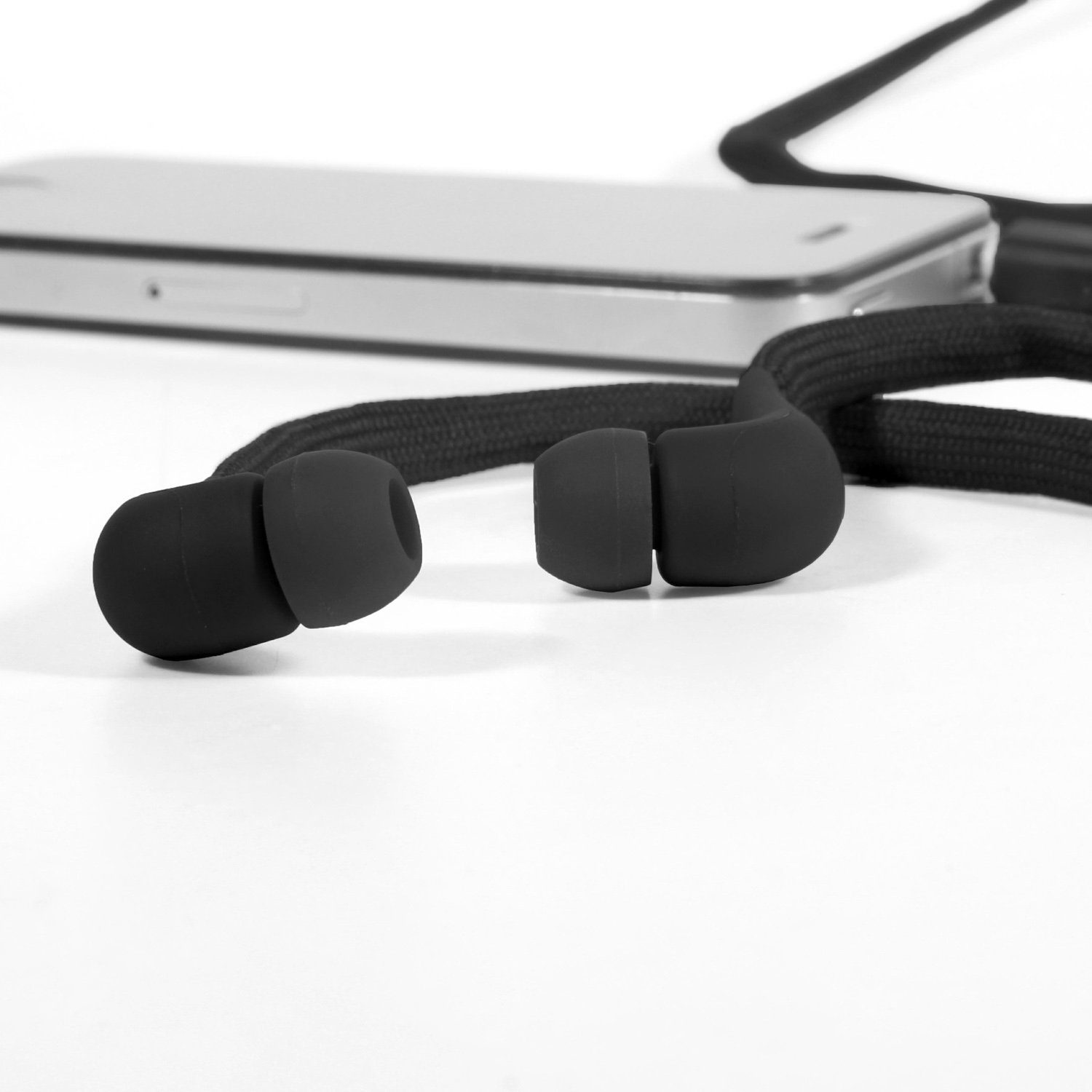 Thumbs Up Schnürsenkel Kopfhörer - schwarz In-Ear-Kopfhörer (3,5mm Klinke)