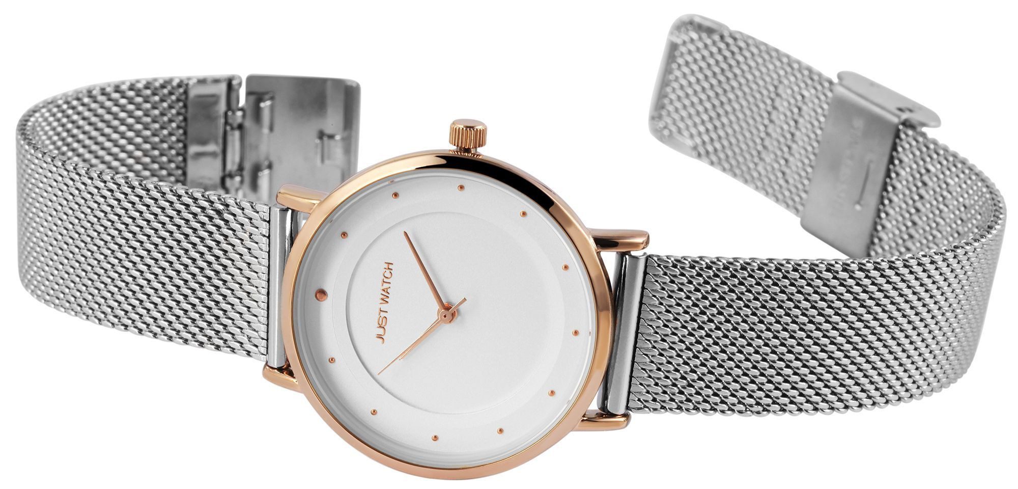 JUST WATCH Quarzuhr Virginia mit Milaneseband, 3 ATM, Mineralglas günstig online kaufen