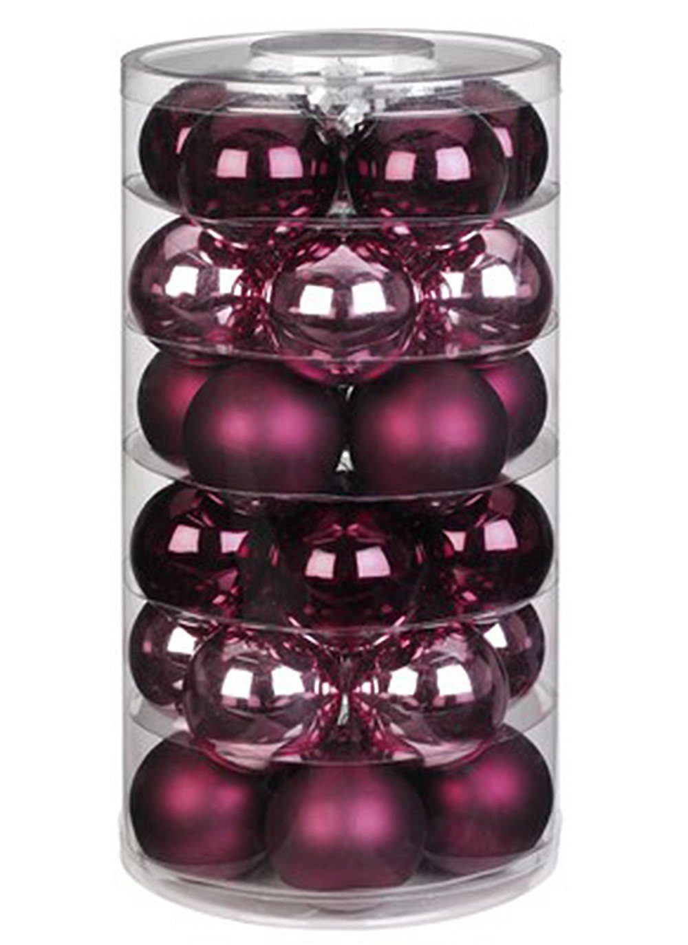 MAGIC by Inge Weihnachtsbaumkugel, Weihnachtskugeln Glas 6cm Berry Kiss, 30 Stück | Weihnachtskugeln
