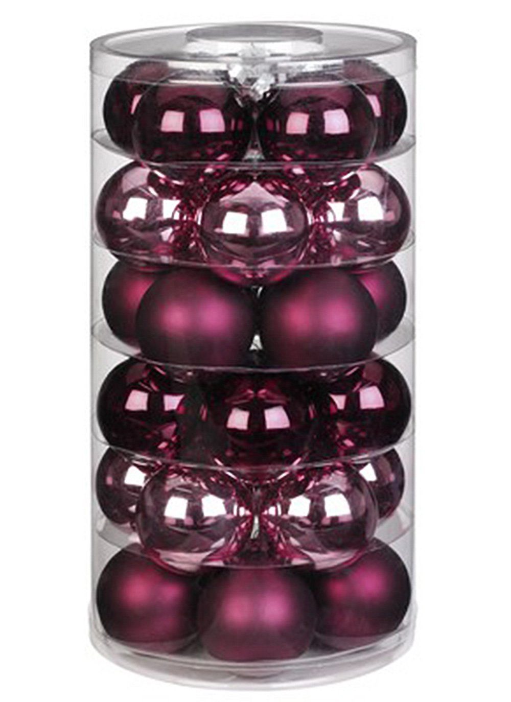 MAGIC by Inge Weihnachtsbaumkugel, Новогодние шары Glas 6cm Berry Kiss, 30 Stück
