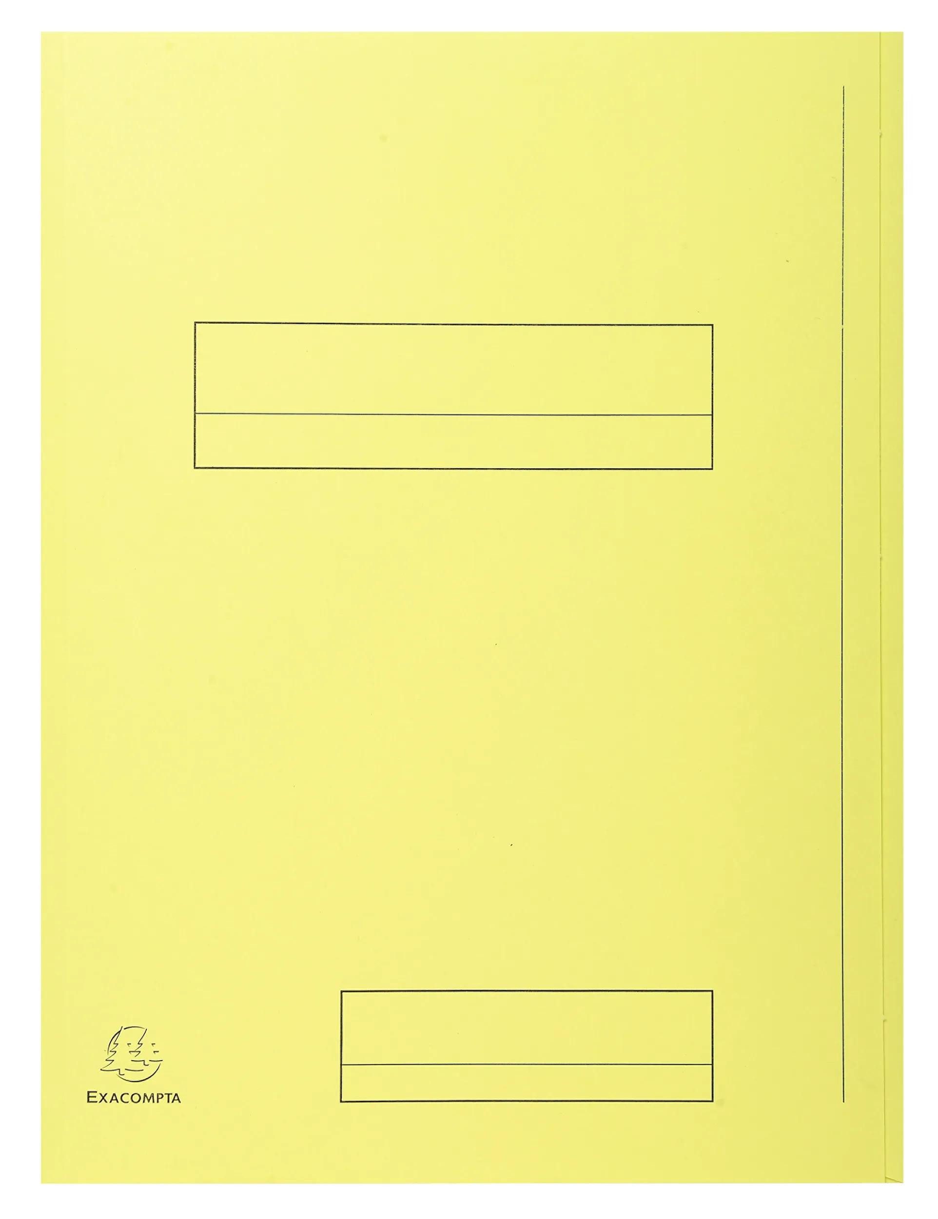 EXACOMPTA Organisationsmappe 5x 50er Aktenmappe 2 Klappen SUPER 210 24x32cm Kanariengelb - 335005E, Sammelmappe mit Klappen