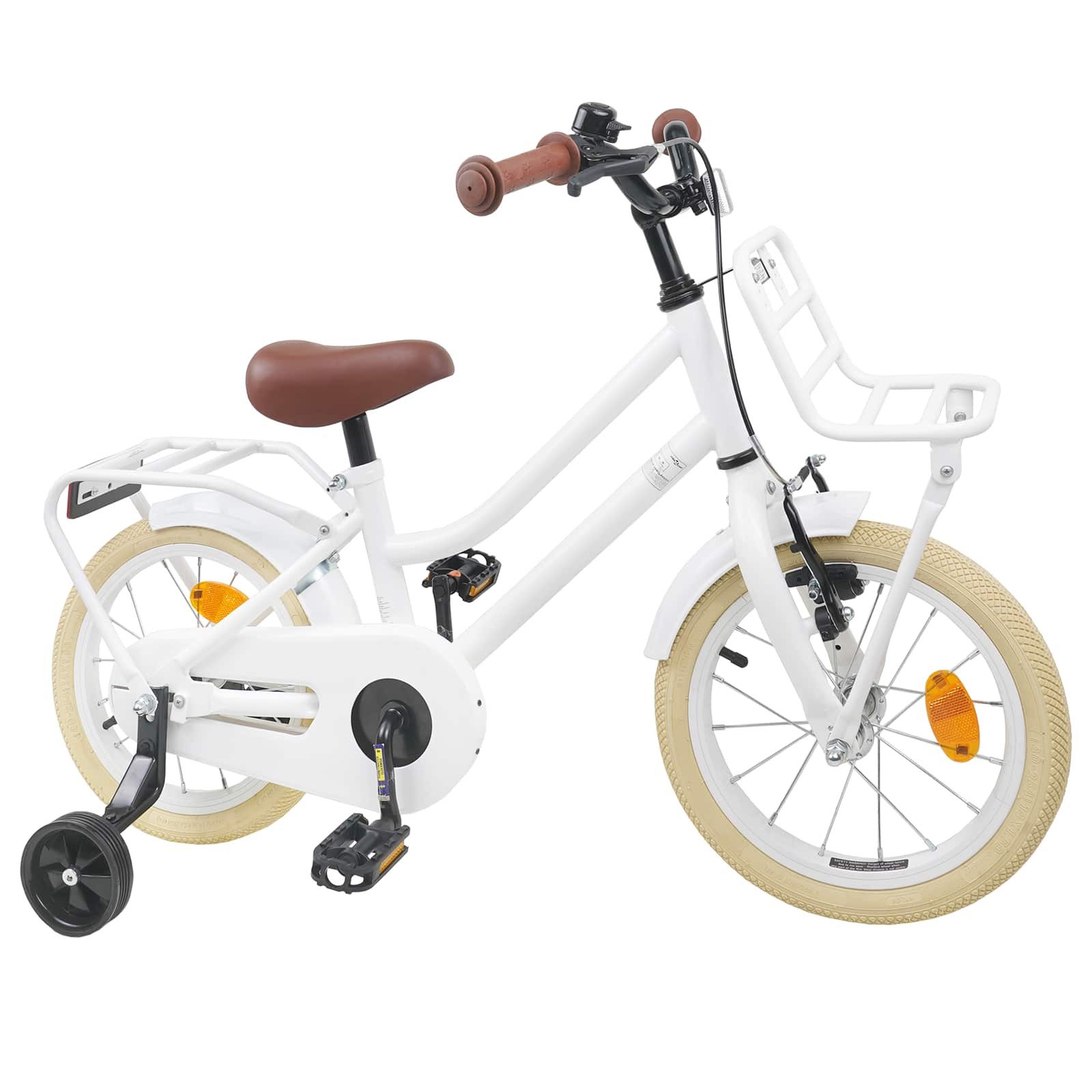 vidaXL Kinderfahrrad 90 x 49 x 67,5 cm Kinderfahrrad 12 Zoll für 2-4 Jahre alt Weiß Stützrä