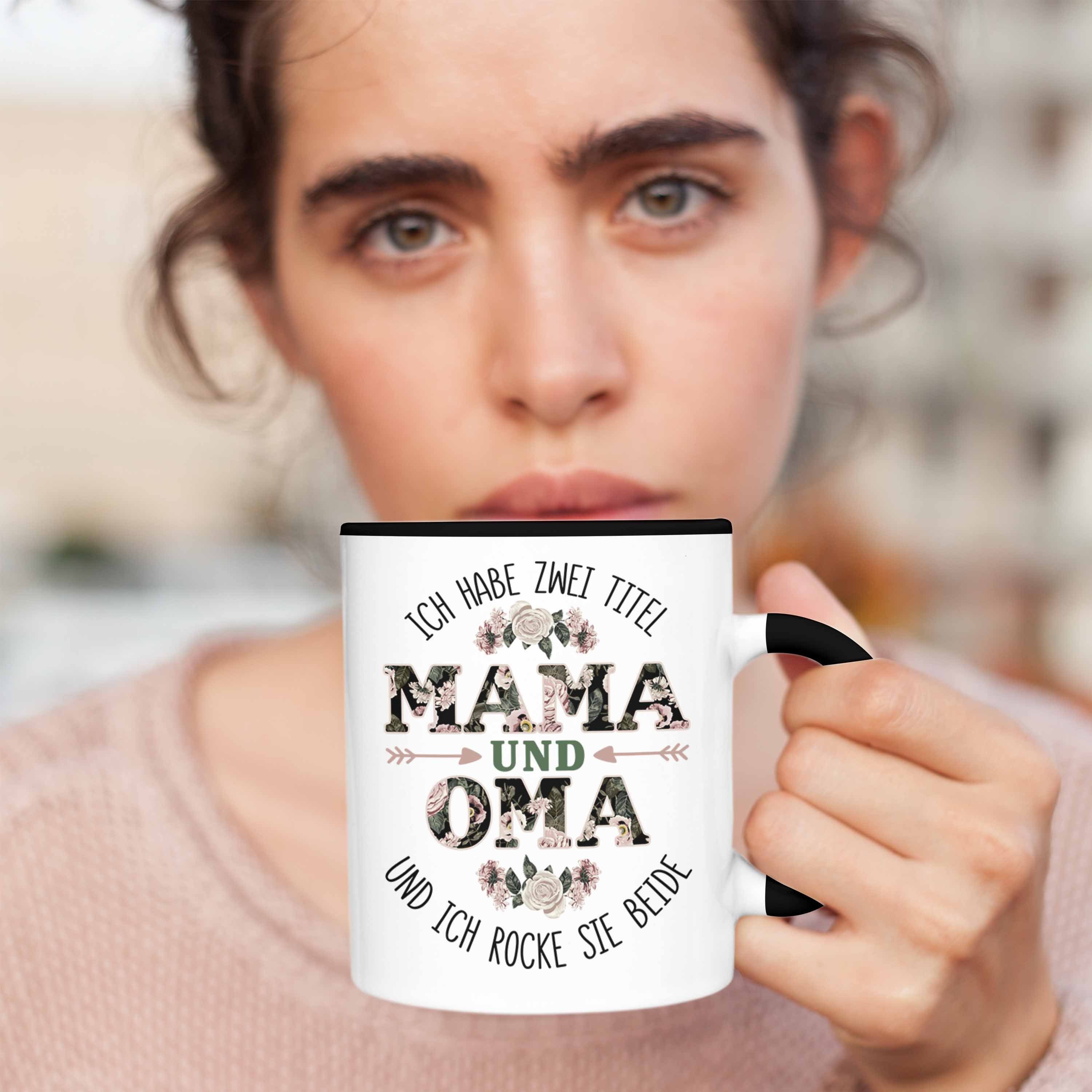 Schwarz Oma Beste für Geburtstag und Oma Trendation Tasse Geschenk Tasse Trendation - Tasse Weihnachten Mama Oma Lustige