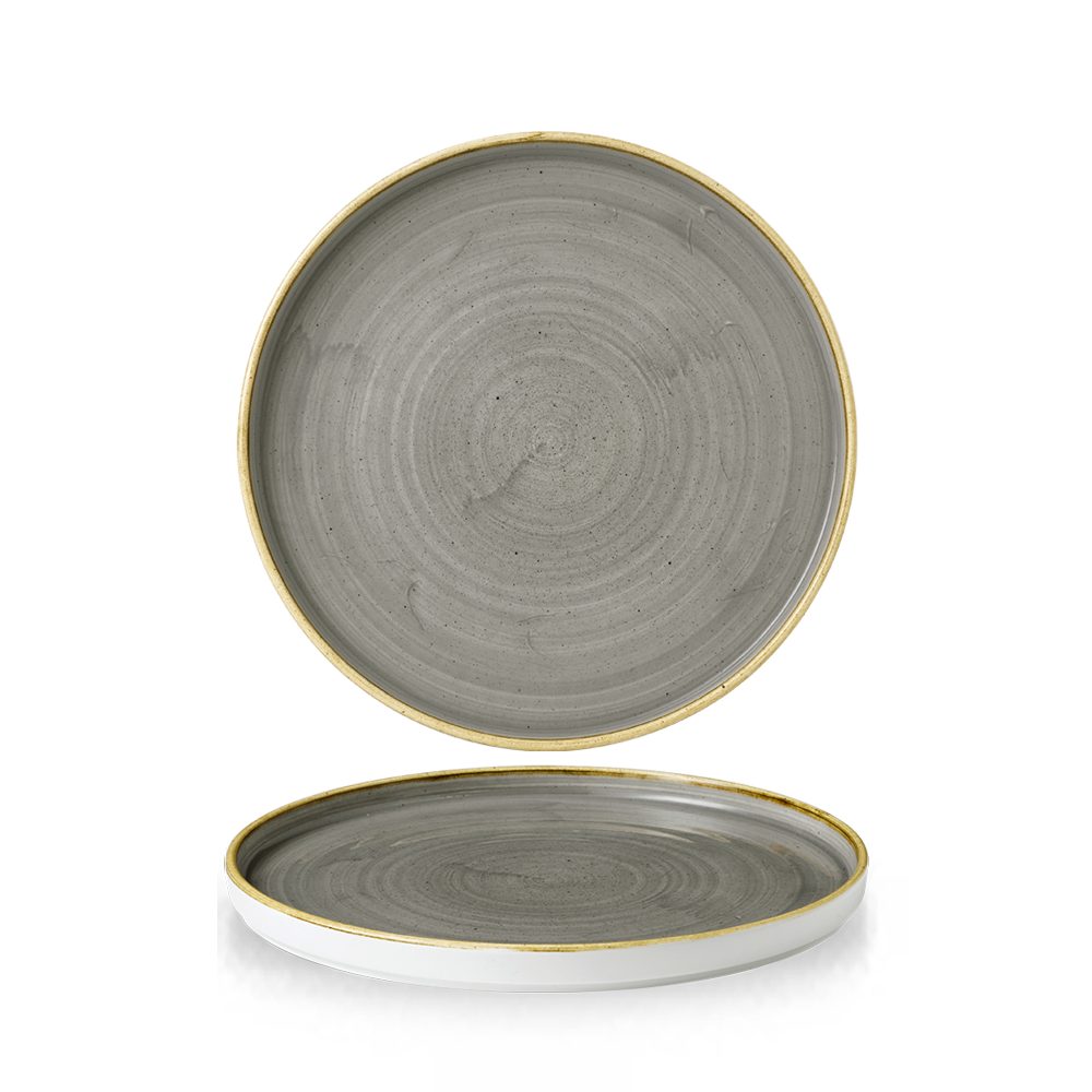 Churchill Servierplatte Super Vitrified Stonecast Peppercorn Teller, 21cm, 6 Stück, Porzellan