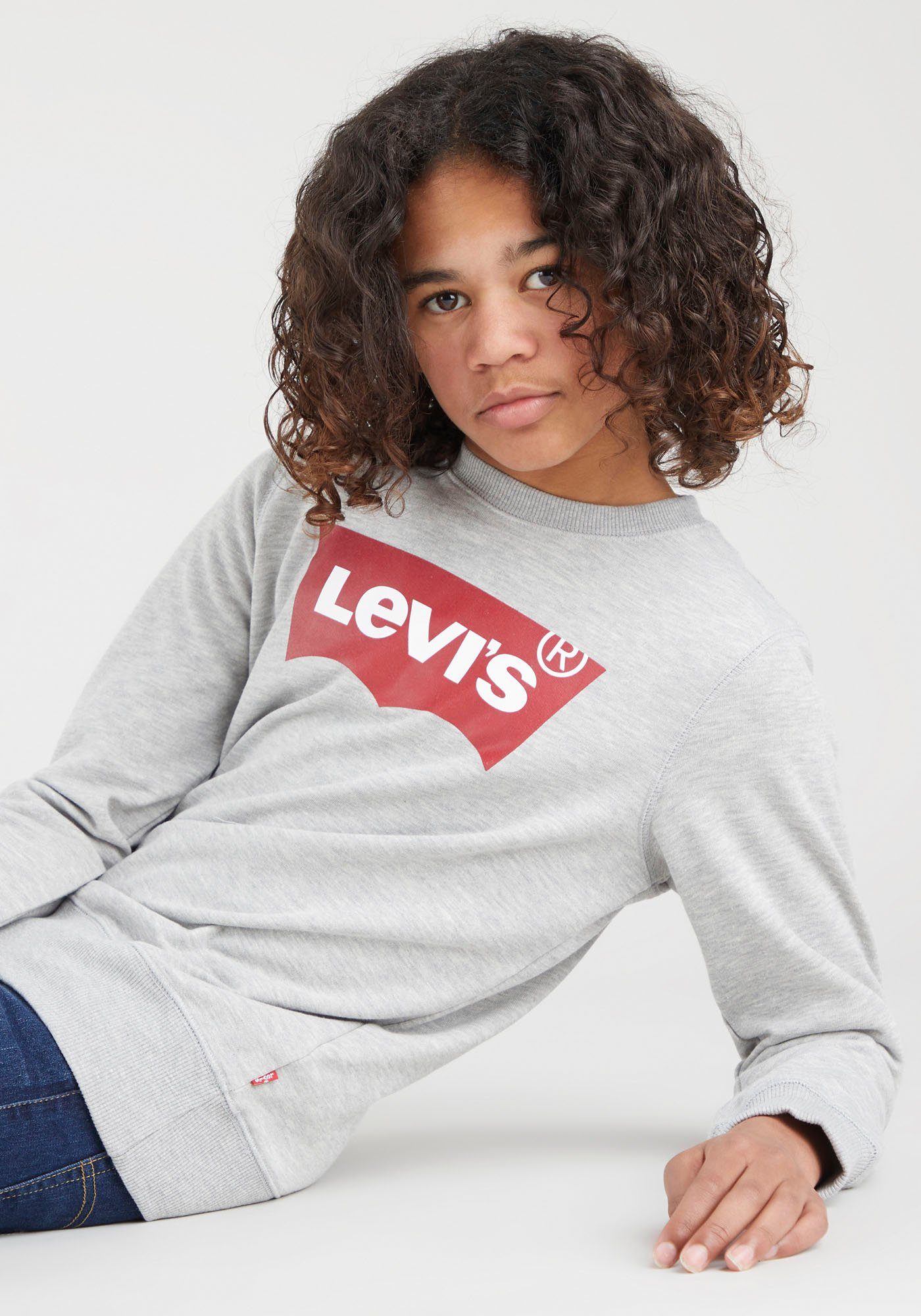 Levi's® Kids Sweatshirt BATWING for hellgrau BOYS CREWNECK