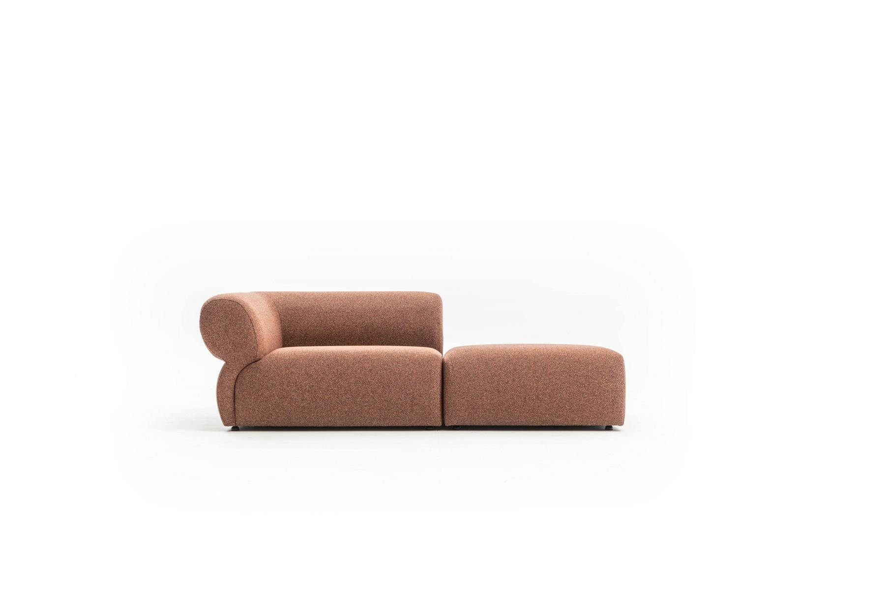 Made in Dreisitzer Luxus Modernes Polster Design 2 3-Sitzer Teile, Couch, JVmoebel Sofa Europe Brauner