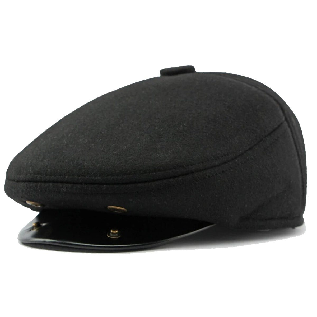 Sporty Flat Cap Winter - warme Schirmmütze mit Ohrenklappen - Herren Schiebermütze