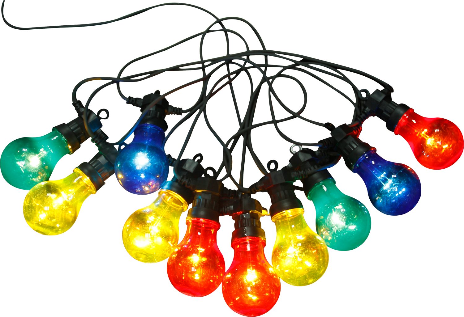 GLOBO LIGHTING LED-Lichterkette NIRVANA, Kette/bunt/IP44/Garten/Terrasse/Glas bunt/ LxBxH: 7500x60x146mm