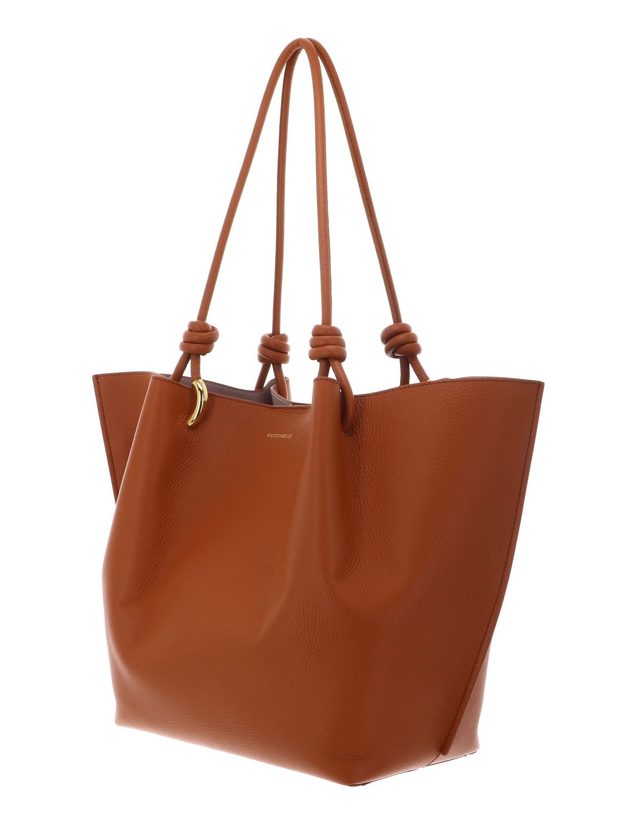 COCCINELLE Schultertasche Handbag Grained Leather (Set, 2-tlg), aus echtem Rindsleder