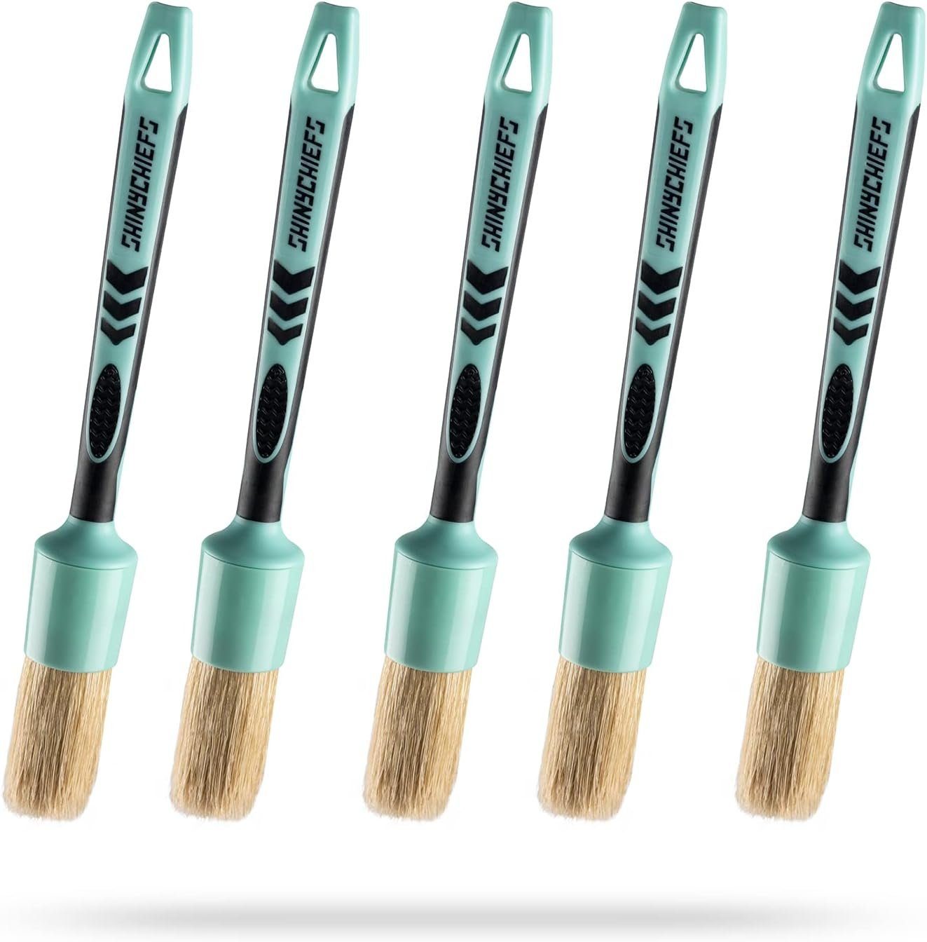 ShinyChiefs Pinsel Detailing Brush - Wildschweinborsten Auto-Pinsel 23cm, (5 St)