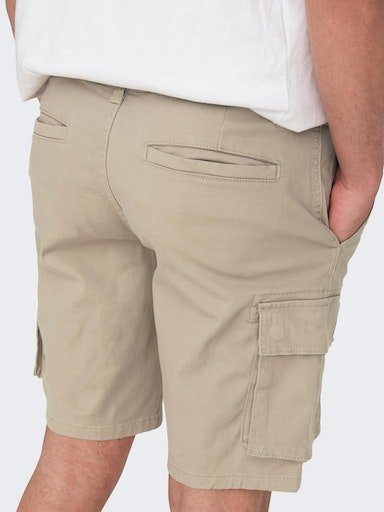 ONLY & SONS Cargoshorts CARGO SHORTS chinchilla STAGE CAM