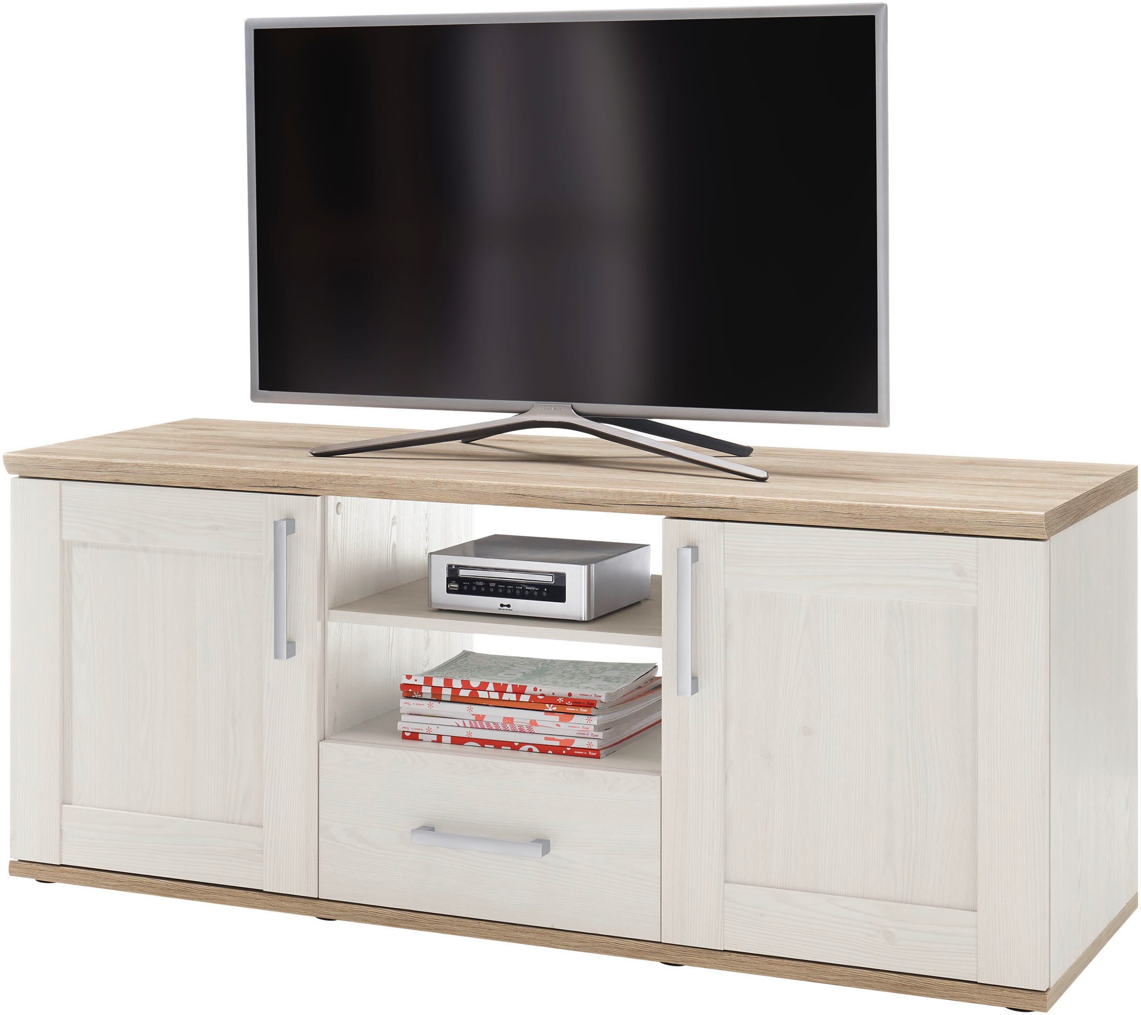 HBZ Lowboard Romance Landhaustil, TV Möbel bis 55 Zoll, BxHxT 143x59x50 cm günstig online kaufen
