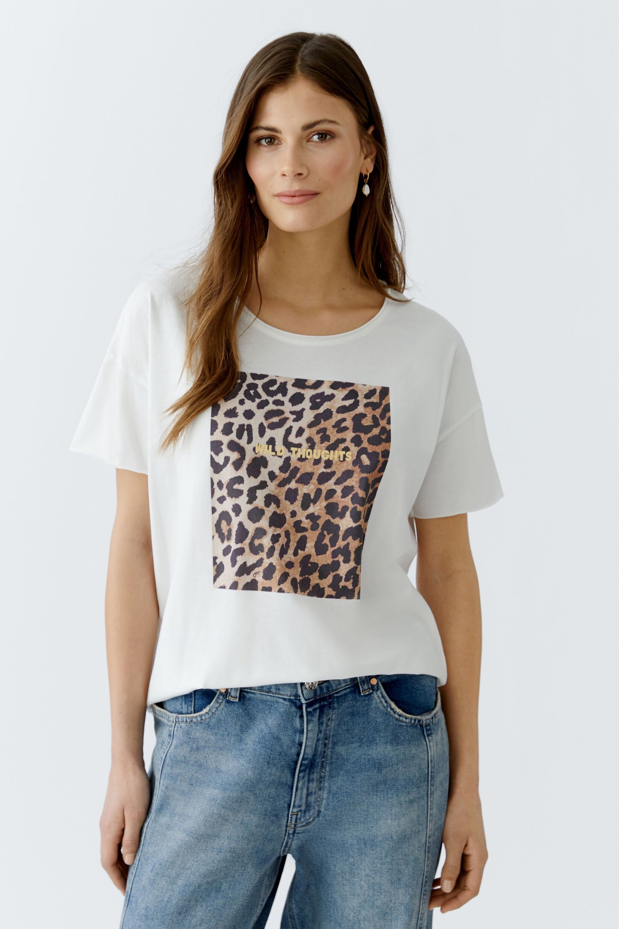 Oui T-Shirt T-Shirt 100% Bio-Baumwolle günstig online kaufen