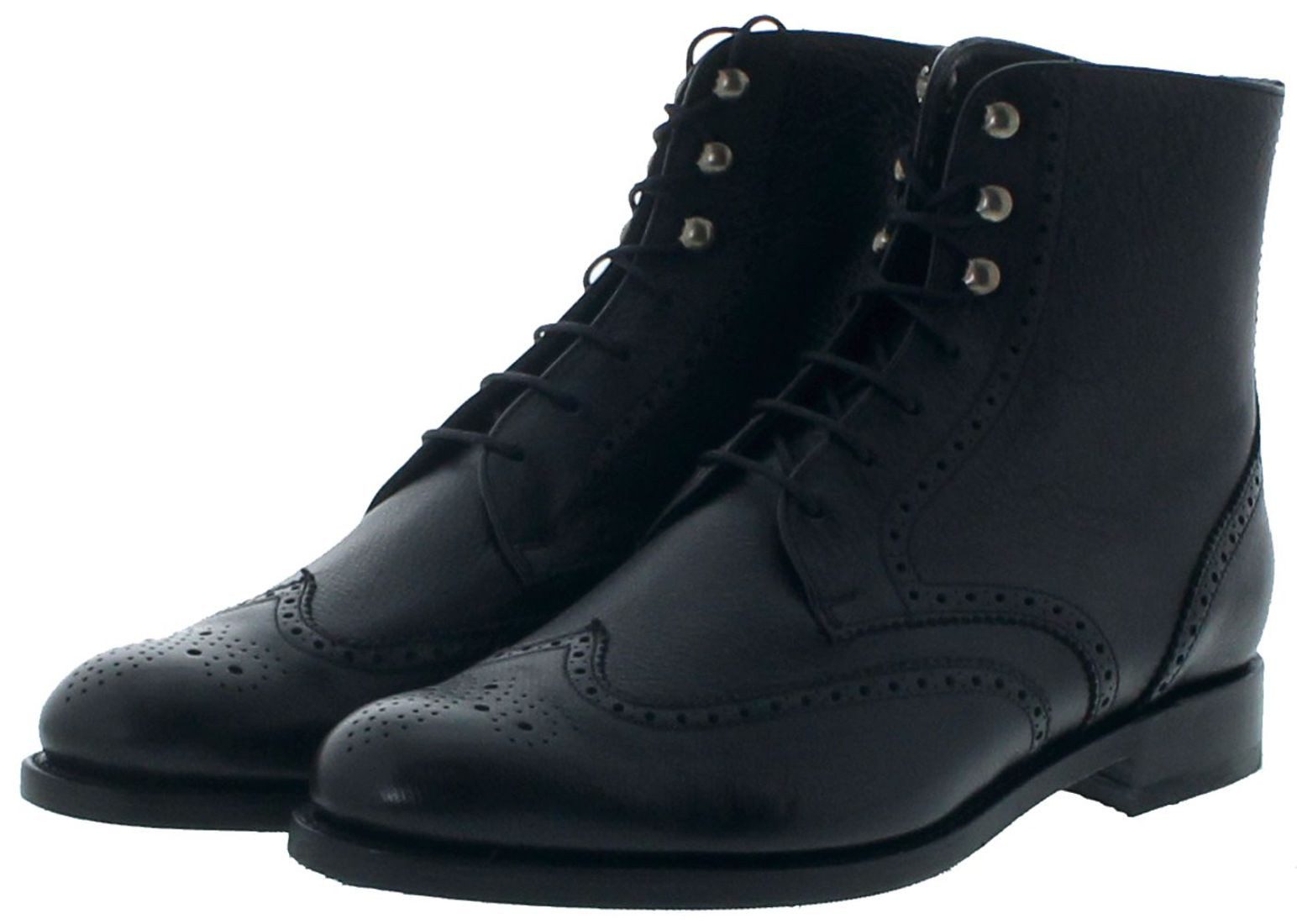 Sendra Boots 16375 BUDA Schwarz Stiefelette Rahmengenähte Damen Schnürschuhe