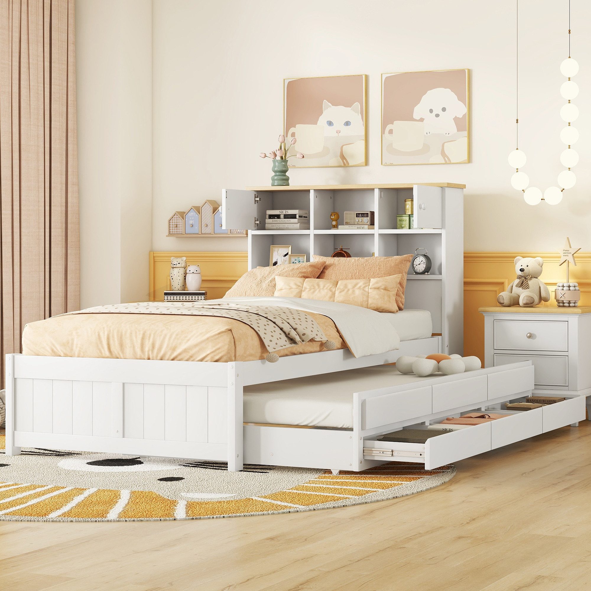 OKWISH Stauraumbett Funktionsbett mit mehreren Staufächern günstig online kaufen