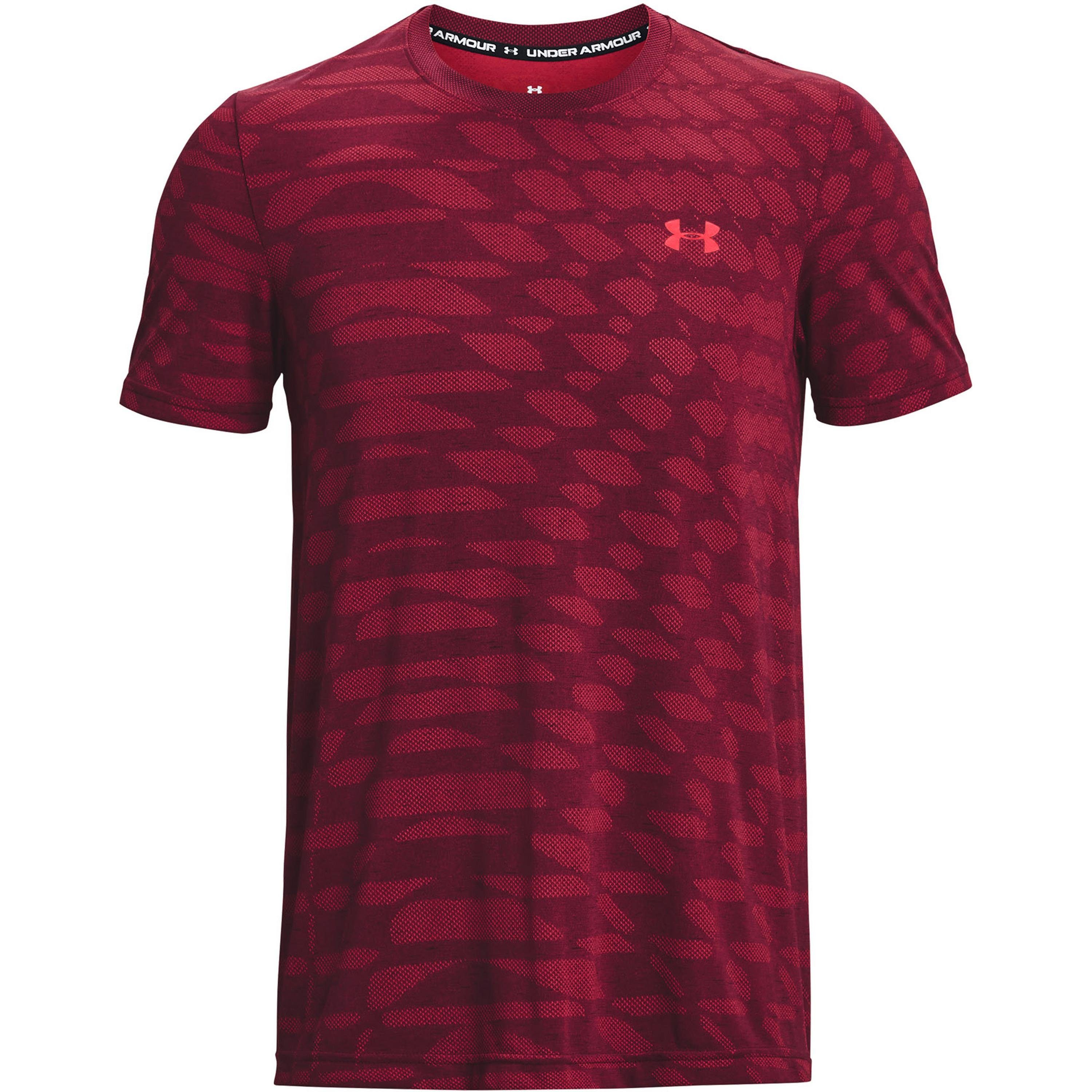 Under Armour® Funktionsshirt Seamless Ripple dark maroon | T-Shirts