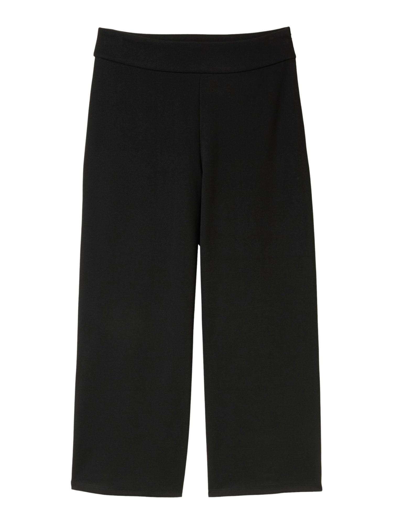 TOM TAILOR 7/8-Hose schwarz, Casual, Polyester, Unifarben, Weit, Hoch