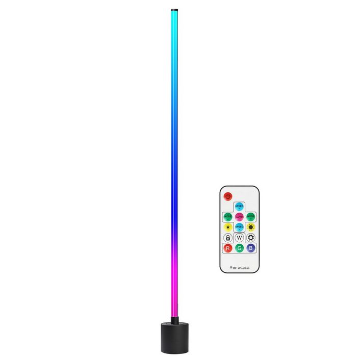 Tomons LED Stehlampe RGB Dimmbar mit Fernbedienung Mehrfarbig Farbwechsel Stehleuchte Stimmungslicht Ambiente Licht mit 215 Lichteffekten Dynamische Lichteffekte Lichtfarbe Einstellbar