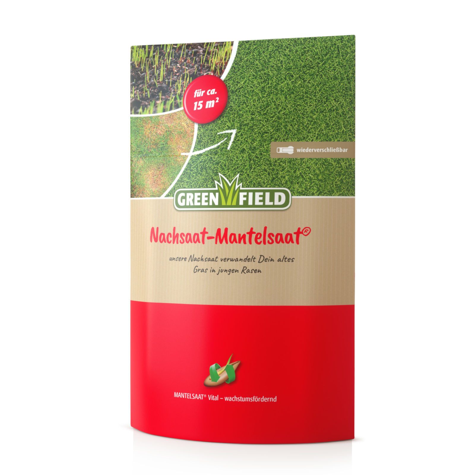 Rasensamen Nachsaat-Mantelsaat 0,275 kg, verjüngt den Rasen