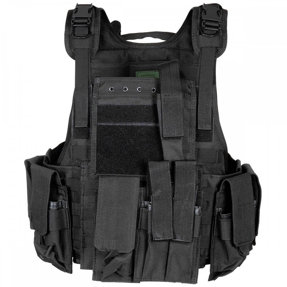 MFH Funktionsweste Weste, Ranger, div. Taschen, schwarz abnehmbarer Trinkru günstig online kaufen