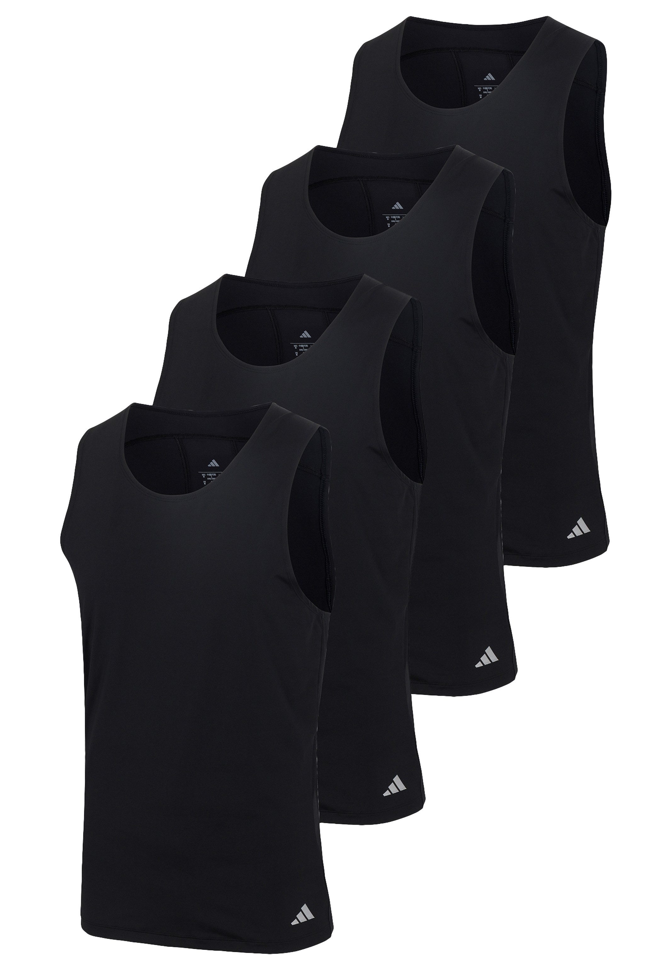 adidas Sportswear Unterhemd 4er Pack Active Micro Tech (Spar-Set, 4-St) Unterhemd / Tanktop - Blickdicht - Feuchtigkeitsableitendes Material