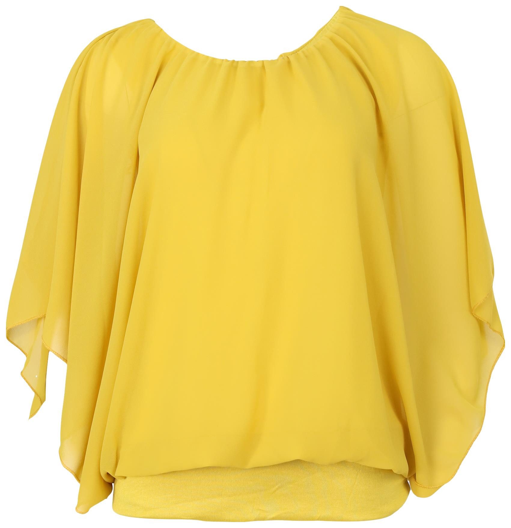 malito more than fashion Chiffonbluse 6296 mit breitem Bund Einheitsgröße günstig online kaufen