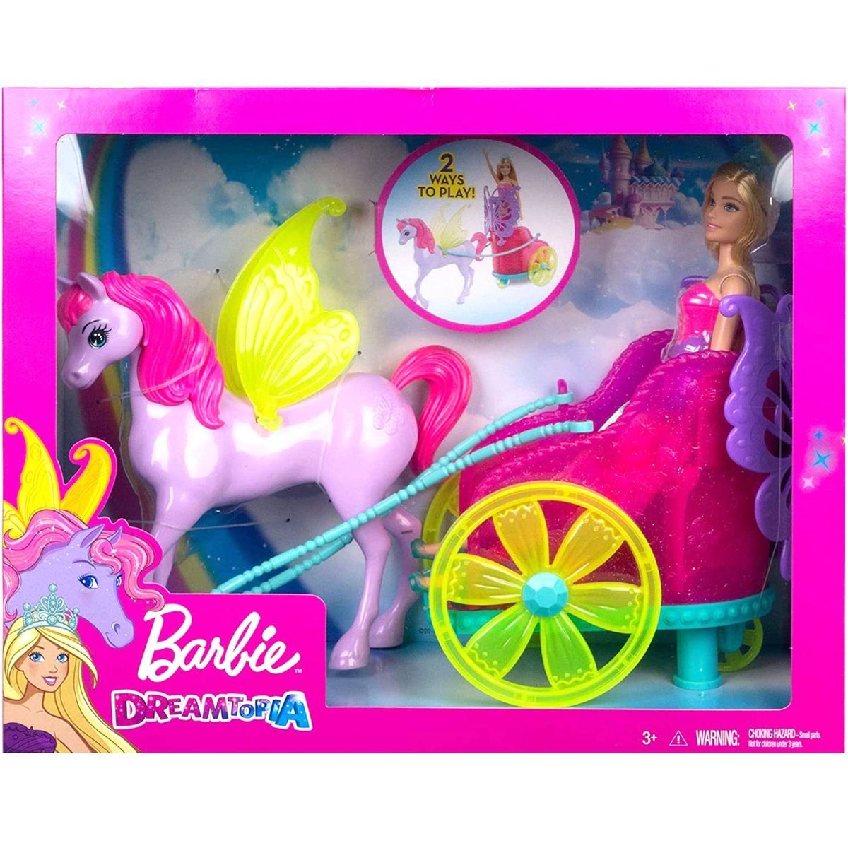 Mattel® Puppen Accessoires-Set Mattel GJK53 - Barbie - Dreamtopia -  Prinzessin Puppe mit Fantasie Pferd und Kutsche