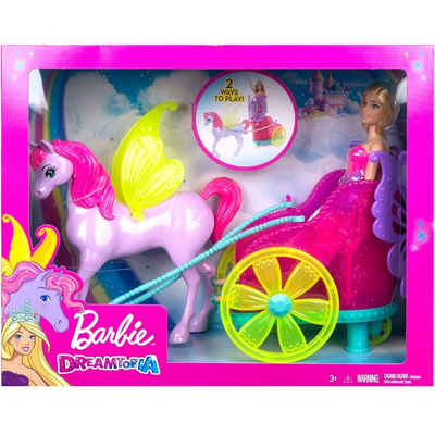 Mattel® Puppen Accessoires-Set »Mattel GJK53 - Barbie - Dreamtopia - Prinzessin Puppe mit Fantasie Pferd und Kutsche«