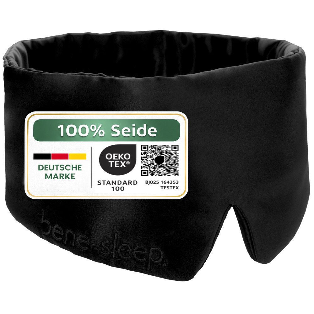 bene-sleep. Schlafmaske bene-sleep Premium Seidenschlafmaske – 100% verdunkelnd, Größenverstellbar