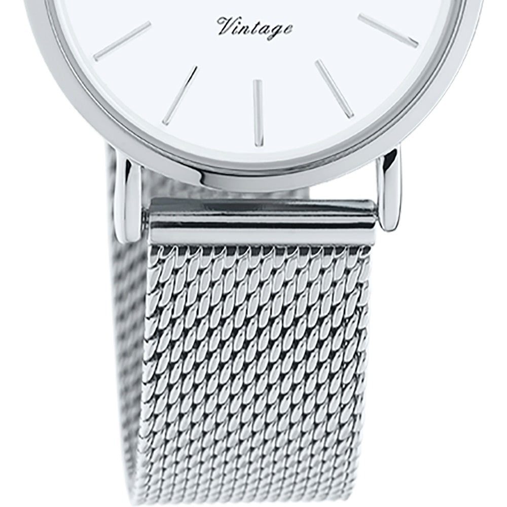 OOZOO Quarzuhr Oozoo Unisex Armbanduhr silber Analog, (Analoguhr), Damen, Herrenuhr rund, klein (ca 28mm) Edelstahlarmband, Elegant-Style