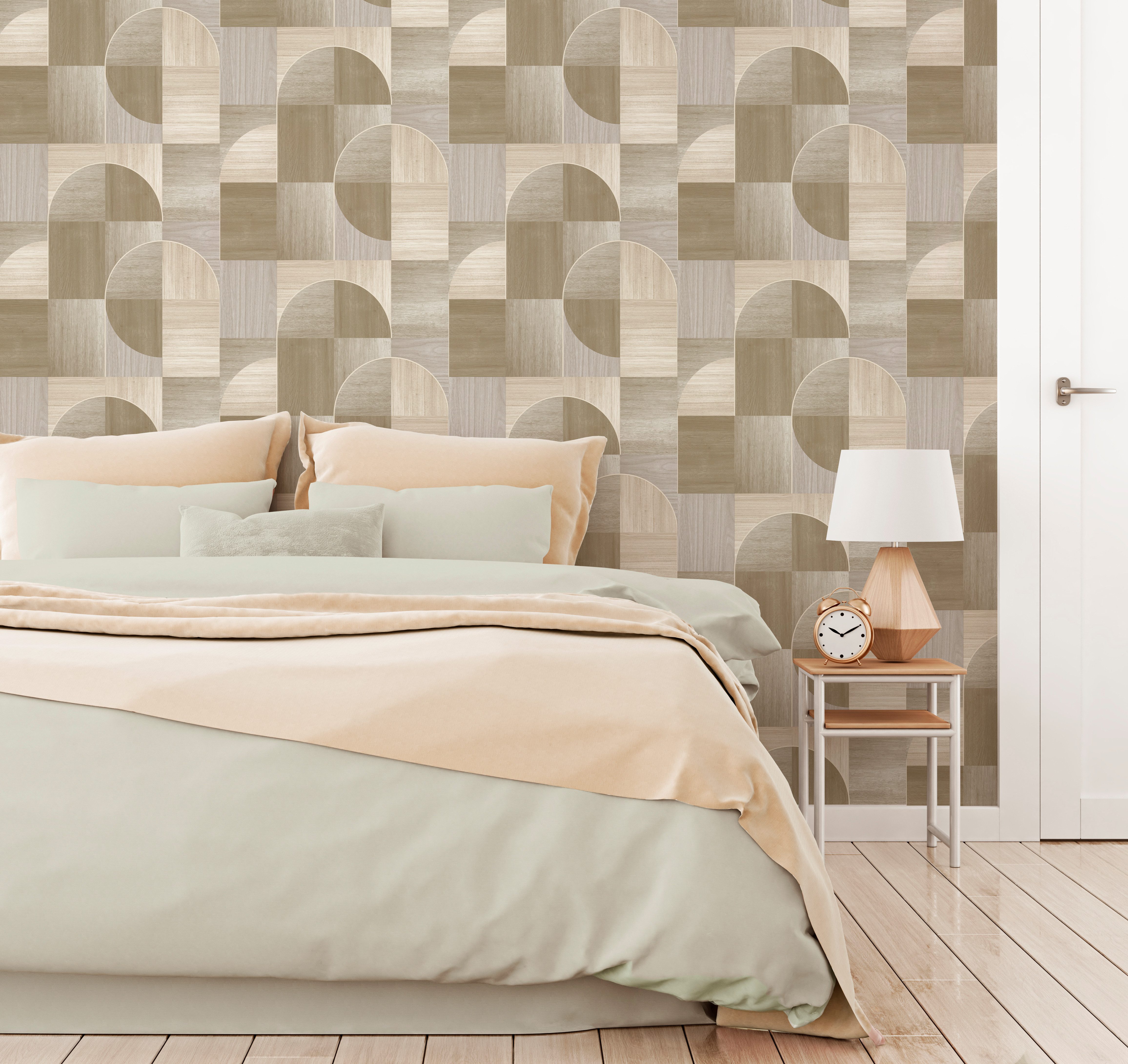 Easy Decor Vliestapete Geo Holz, geprägt, Holz, (1 St), 10mx52cm (ca. 5m2)