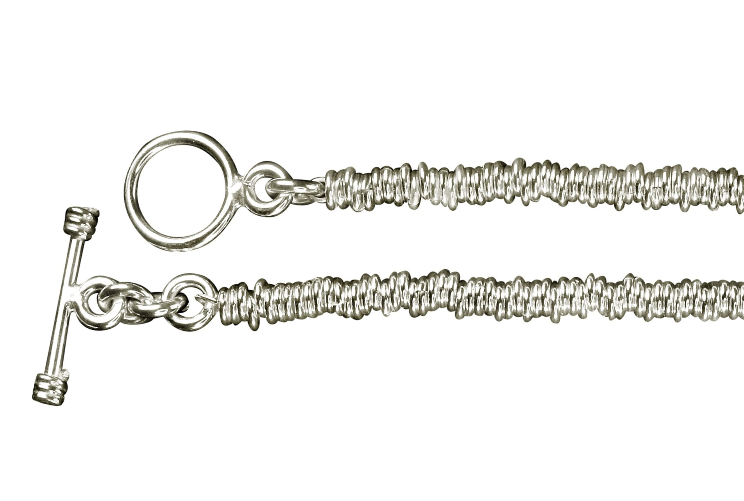 SILBERMOOS Silberarmband Armband aus vielen kleinen Ringen, 925 Sterling Silber