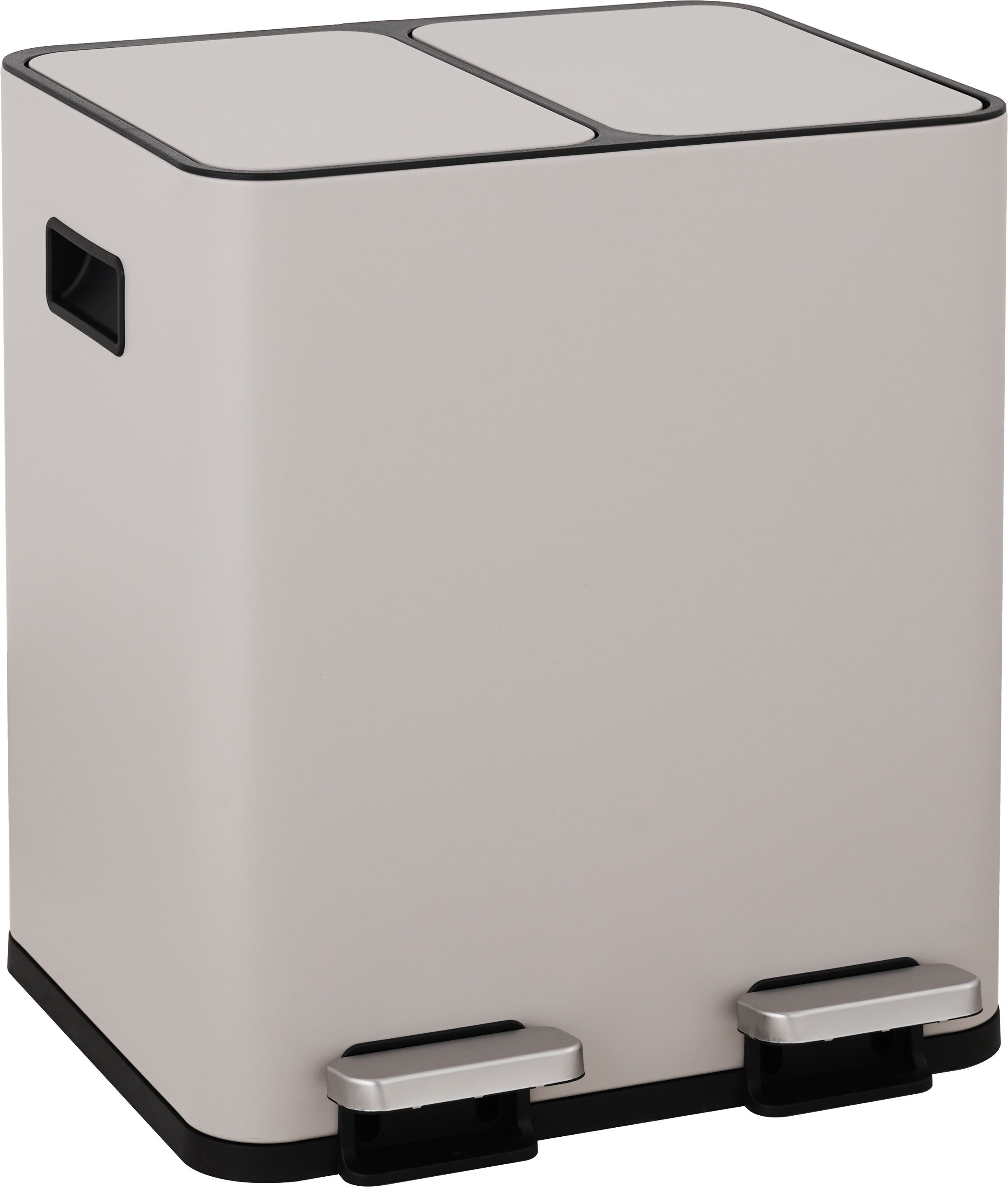 OTTO home Mülleimer Garrin, Soft Close, m. 2 Fächern, Fassungsvermögen 2x15 L bzw. 2x30 L, Mülltrennsystem mit 2 separaten Innenbehältern und Fußtrittpedalen