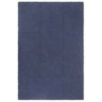 Teppich Teppich Rechteckig Marineblau 200x300 cm Baumwolle, vidaXL, Rechteckig