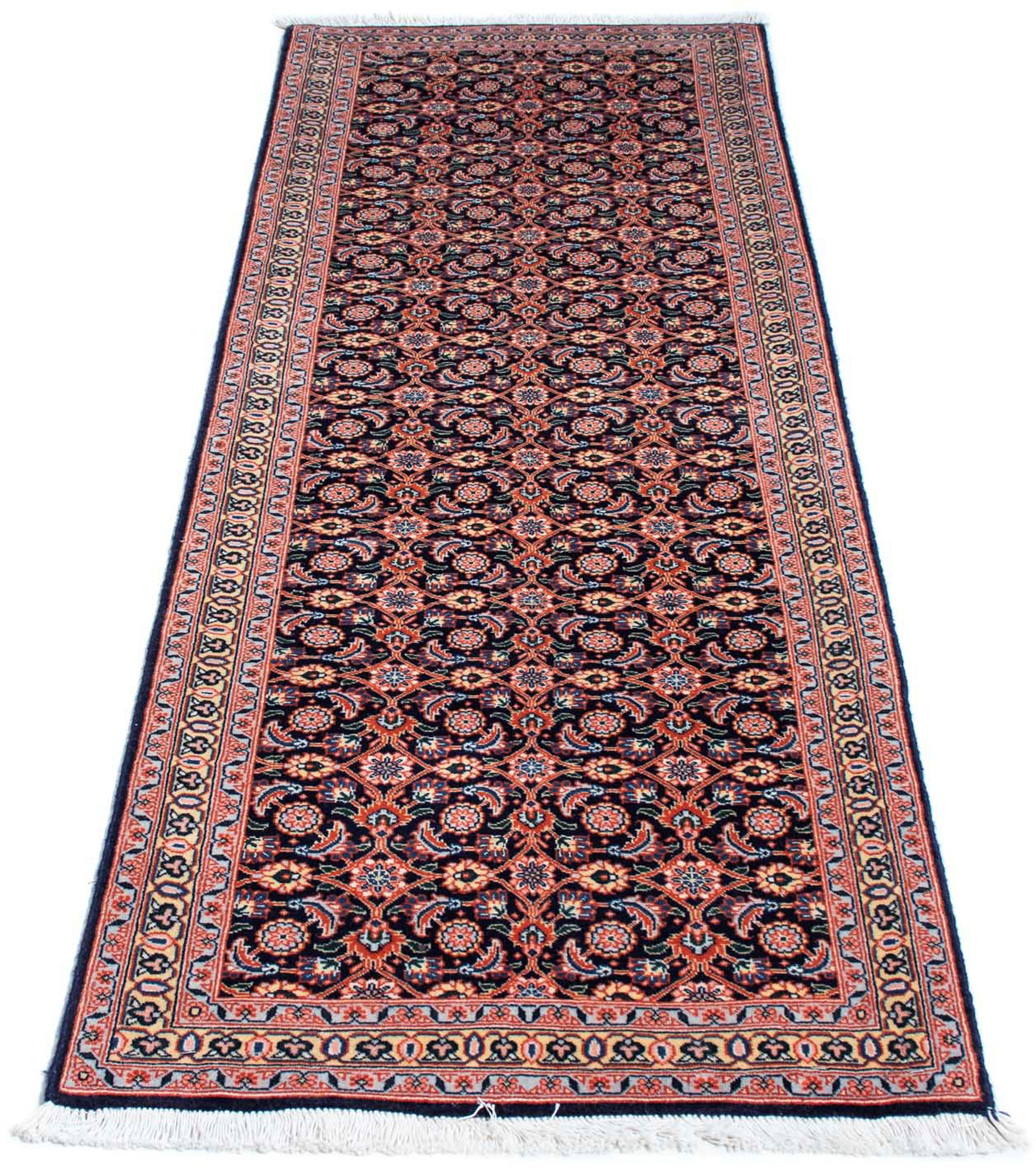 Orientteppich Perser - Täbriz - 200 x 63 cm - mehrfarbig, morgenland, rechteckig, Höhe: 10 mm, Wohnzimmer, Handgeknüpft, Einzelstück mit Zertifikat