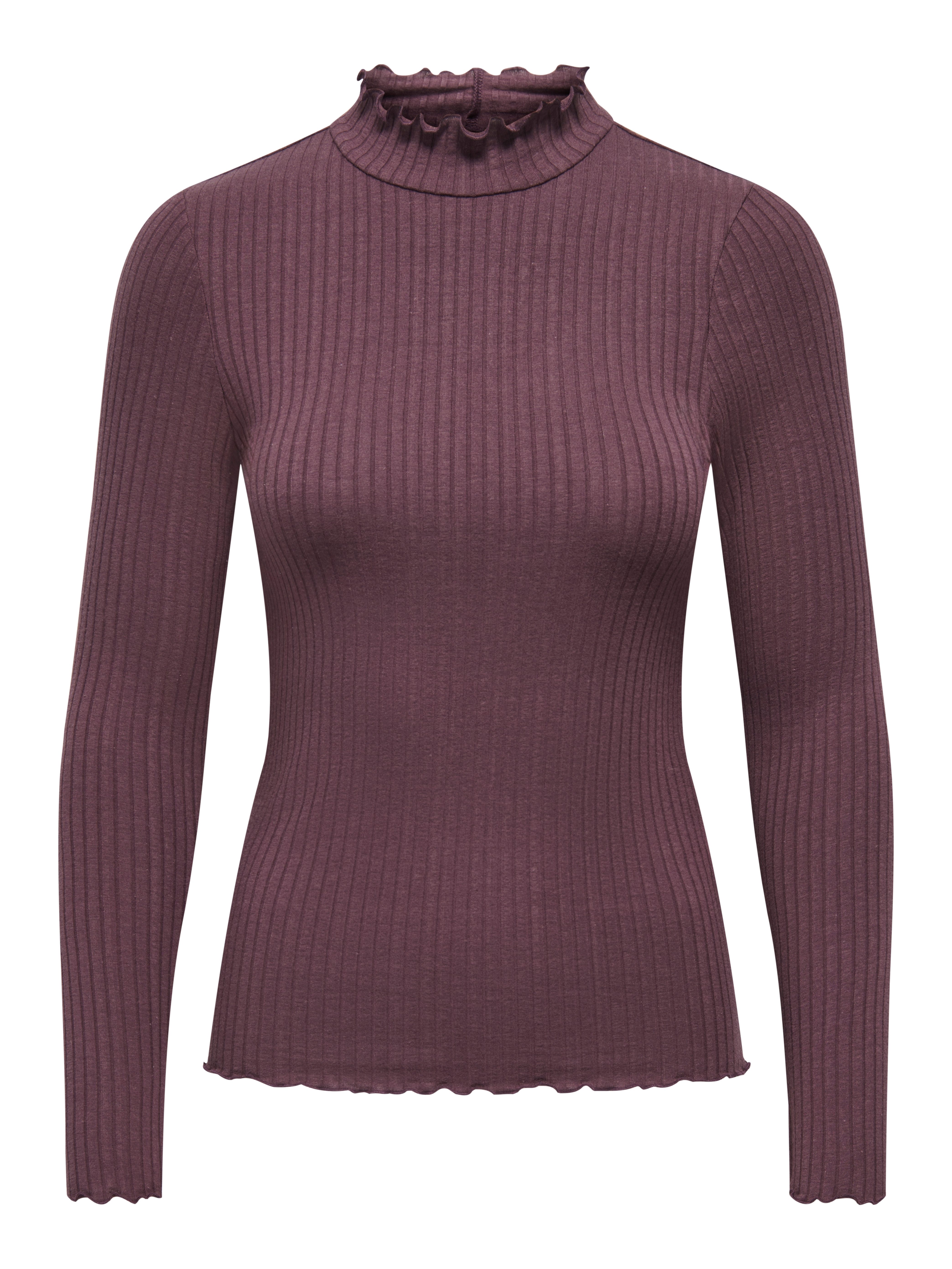 JDY Langarmbluse JDYFRANSISKA L/S HIGHNECK TOP JRS NOOS Viskosemischung, slim fit