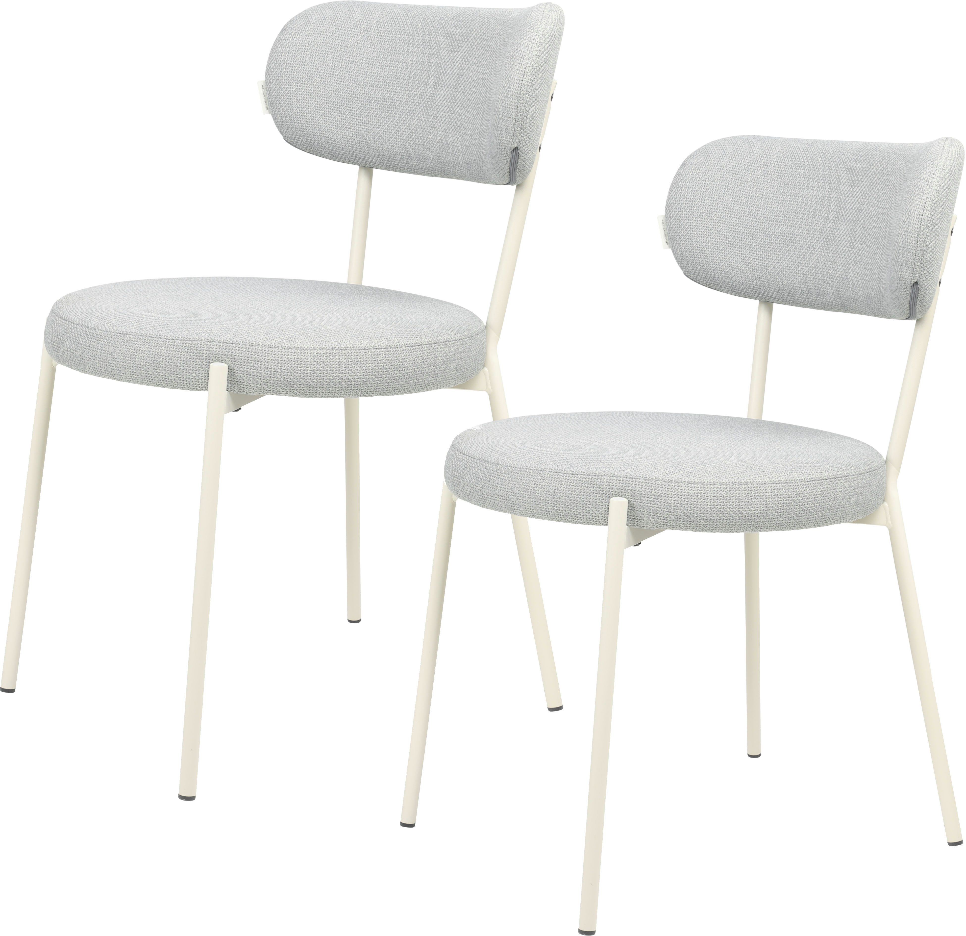 TOM TAILOR HOME 4-Fußstuhl SOFT PAD CHAIR (Set, 2 St), Esszimmerstuhl, 4-Fußgestell, mit Rückenausschnitt