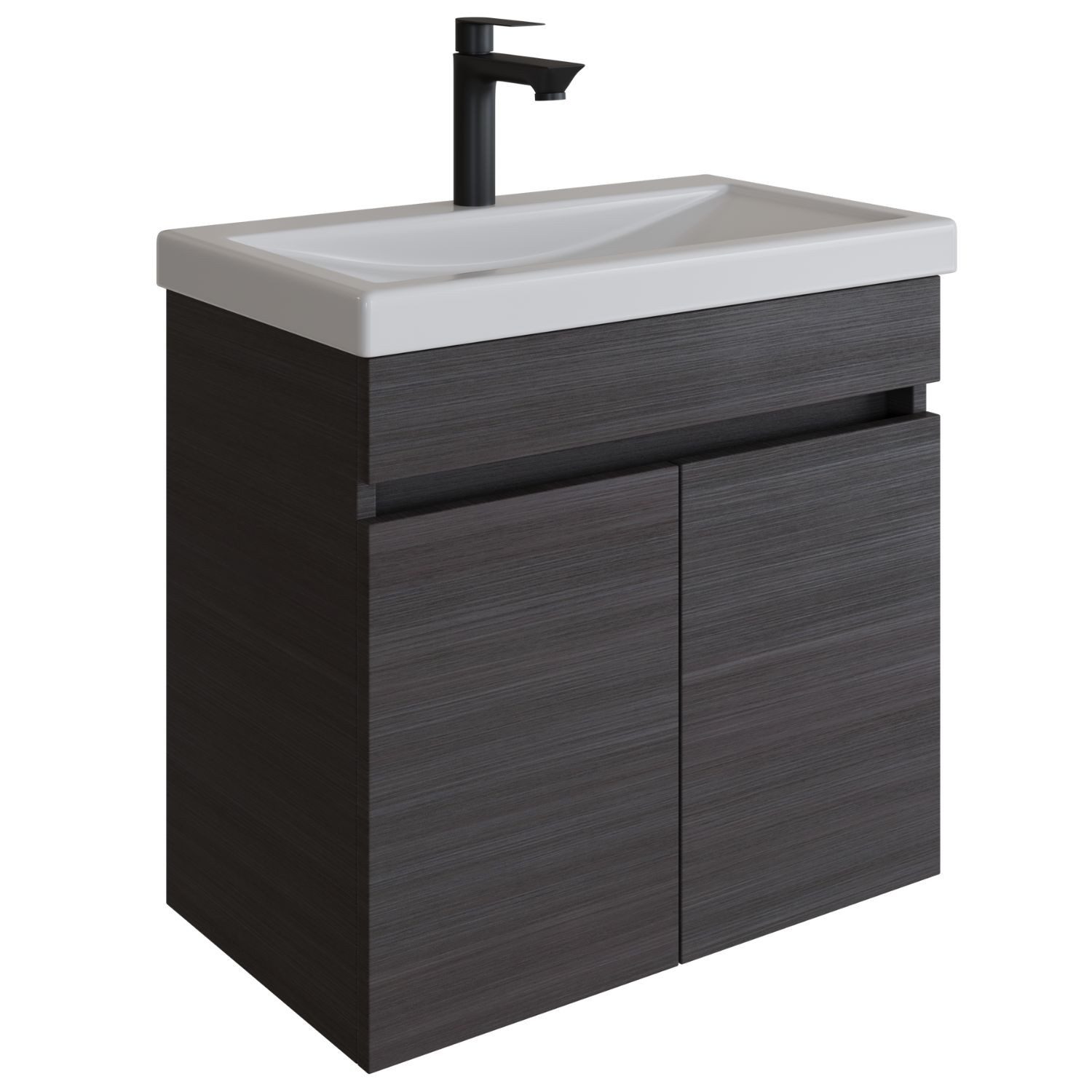 Planetmöbel Waschtisch-Set Waschtischunterschrank 63cm in Anthrazit günstig online kaufen