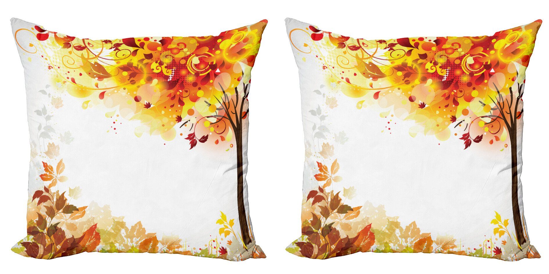 Kissenbezüge Modern Accent Doppelseitiger Herbst Herbstsaison Abstrakt Abakuhaus (2 Stück), Digitaldruck, Baum