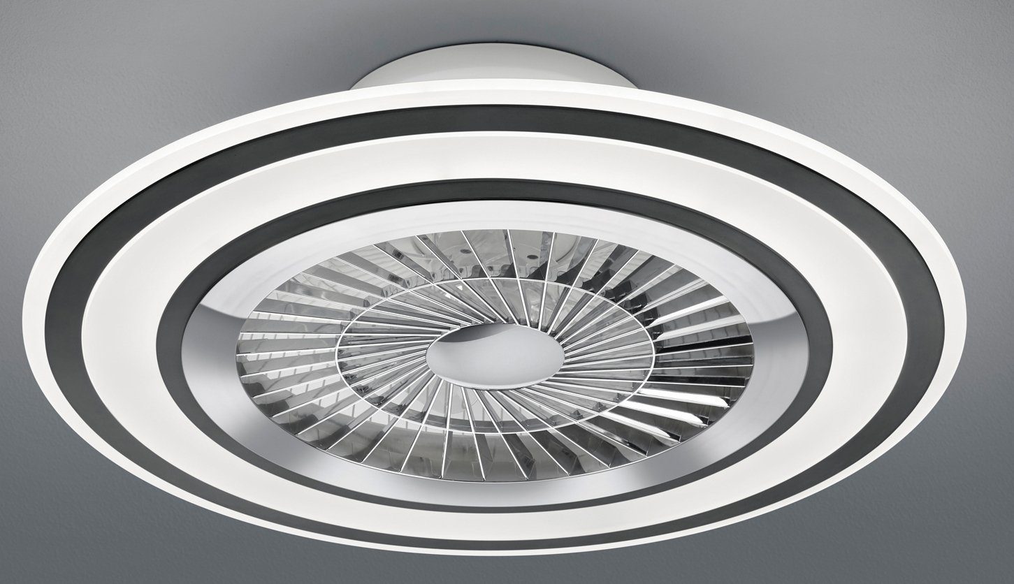 TRIO Leuchten LED Deckenleuchte »Flaga«, mit Ventilator, Fernbedienung.,  Leuchte/ Ventilator getrennt schaltbar