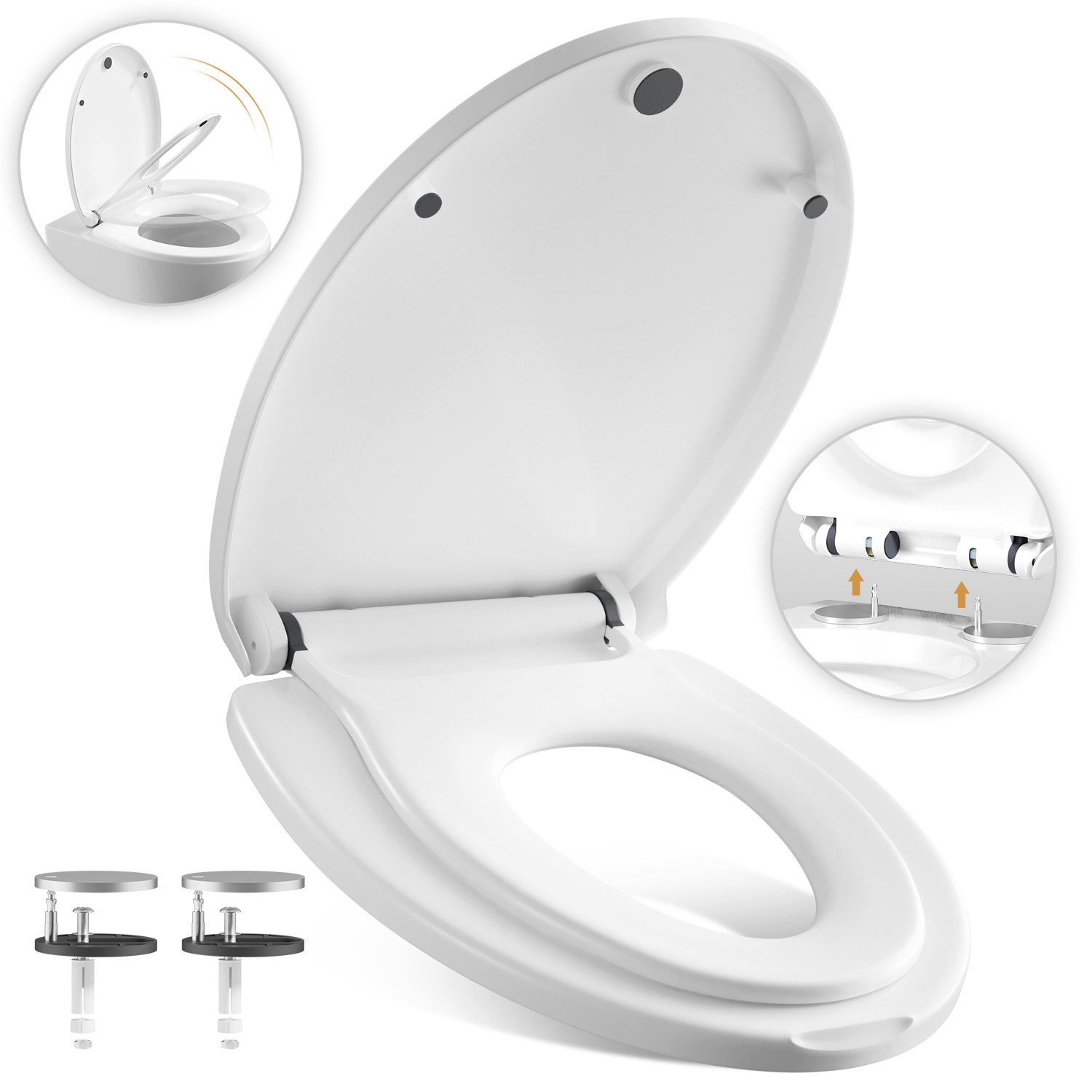 CkeyiN WC-Sitz mit integriertem Kindersitz O-förmiger günstig online kaufen