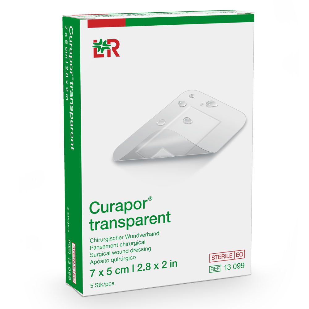 Lohmann & Rauscher GmbH & Co.KG Wundpflaster L&R Curapor transparent Wundverband steril 7 x 5 c